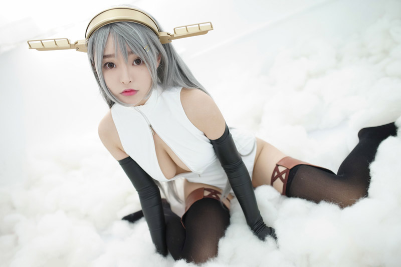 舰娘cosplay柳侑绮大胆开胸泳衣版