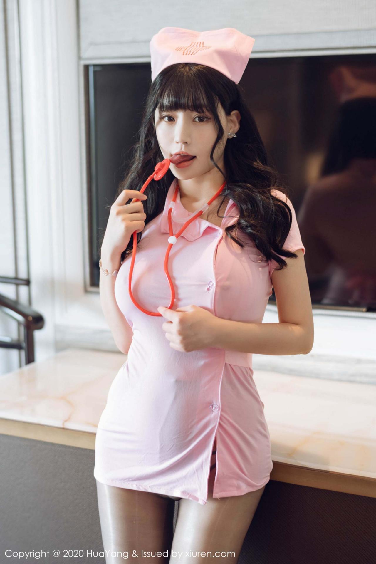 [HuaYang花漾写真] 2020.10.10 VOL.302 朱可儿Flower 粉色护士制服系列 [49+1P]
