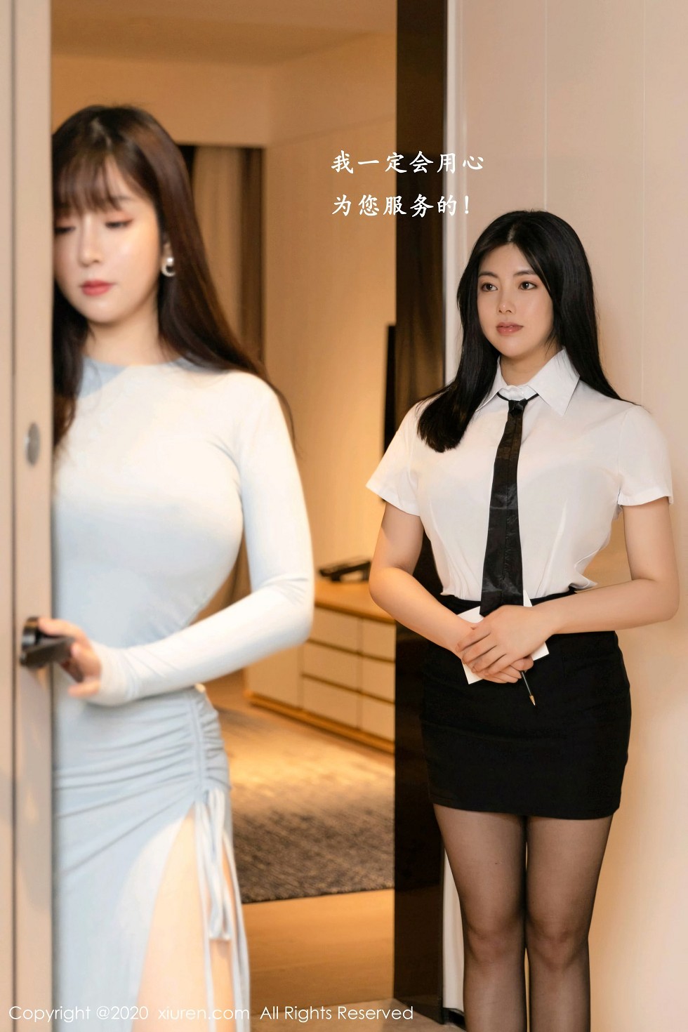 [XiuRen秀人网]No.2809_女神娜露Selena＆王雨纯酒店剧情主题撩人姿势极致诱惑写真91P