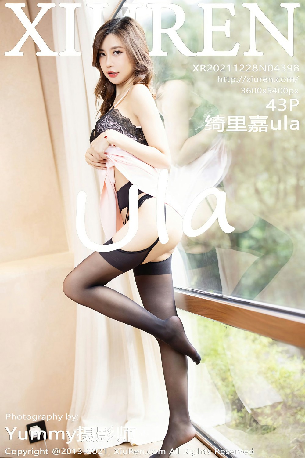 [XiuRen秀人网] 2021.12.28 No.4398 绮里嘉ula 黑色蕾丝内衣 性感写真 [43+1P]