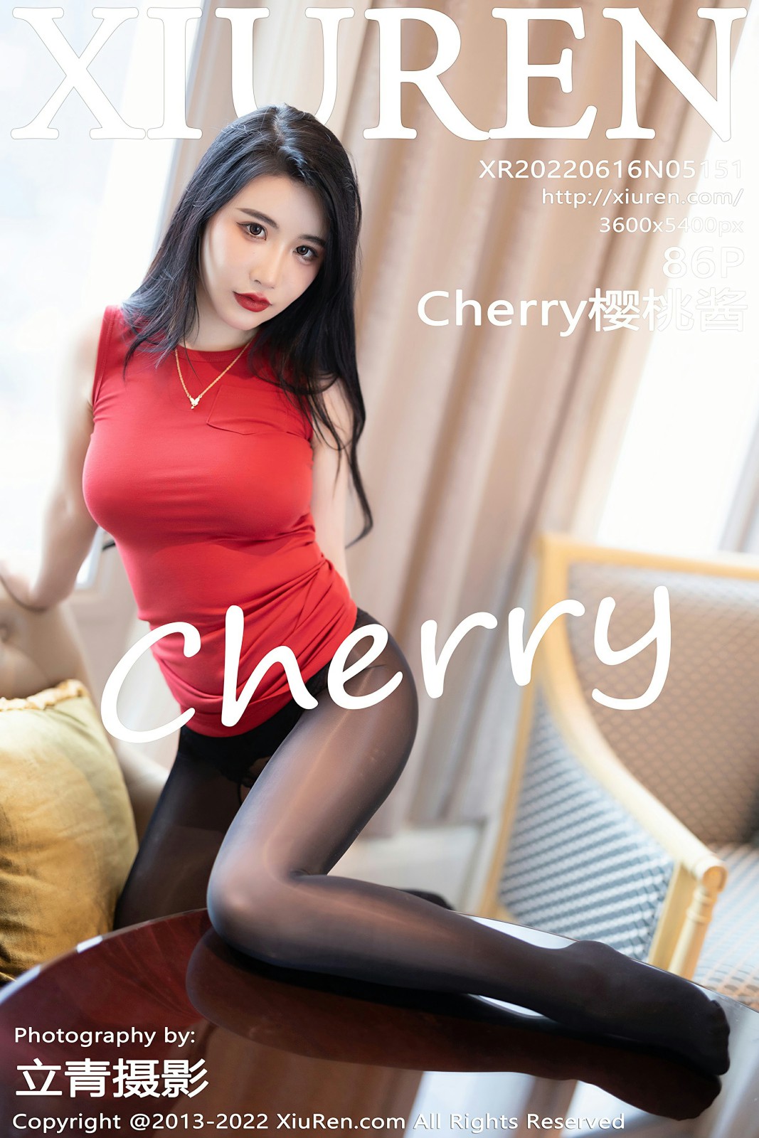 [XiuRen秀人网] 2022.06.16 No.5151 Cherry绯月樱 红色收身连衣裙 厦门旅拍写真 [86+1P]