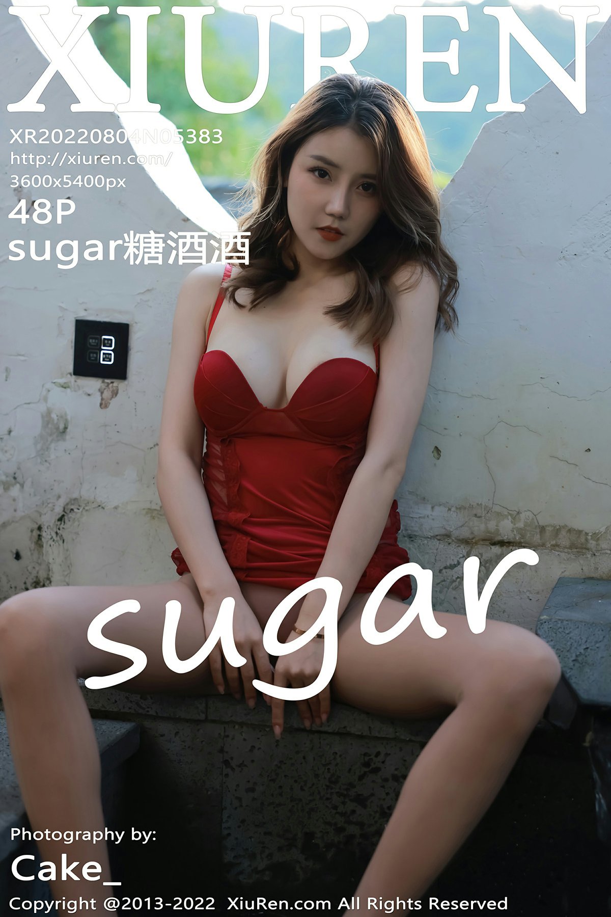 [XiuRen秀人网] 2022.08.04 No.5383 sugar糖酒酒 性感红色轻透内衣 澳门旅拍写真[48+1P]