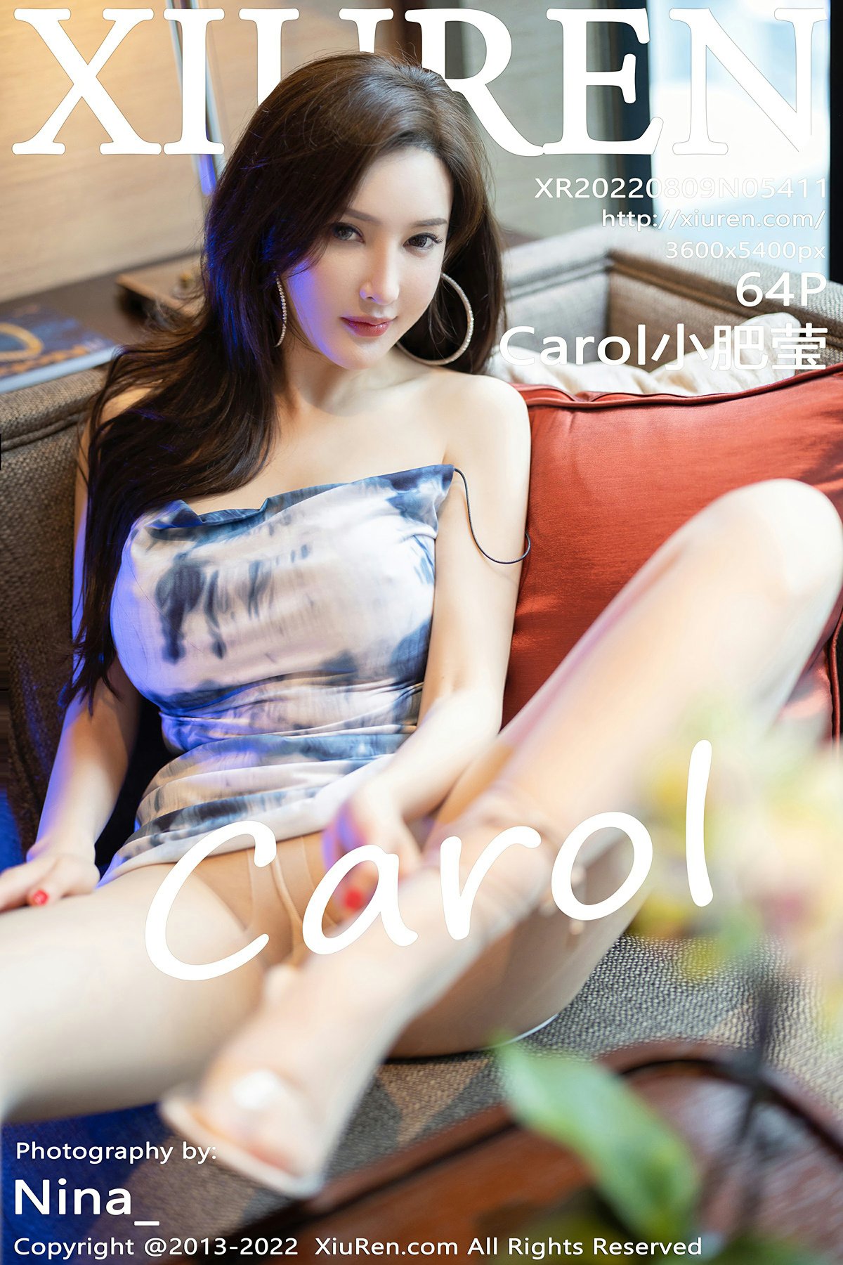 [XiuRen秀人网] 2022.08.09 No.5411 Carol小肥莹 蓝白吊带短裙 性感私房写真 [64+1P]