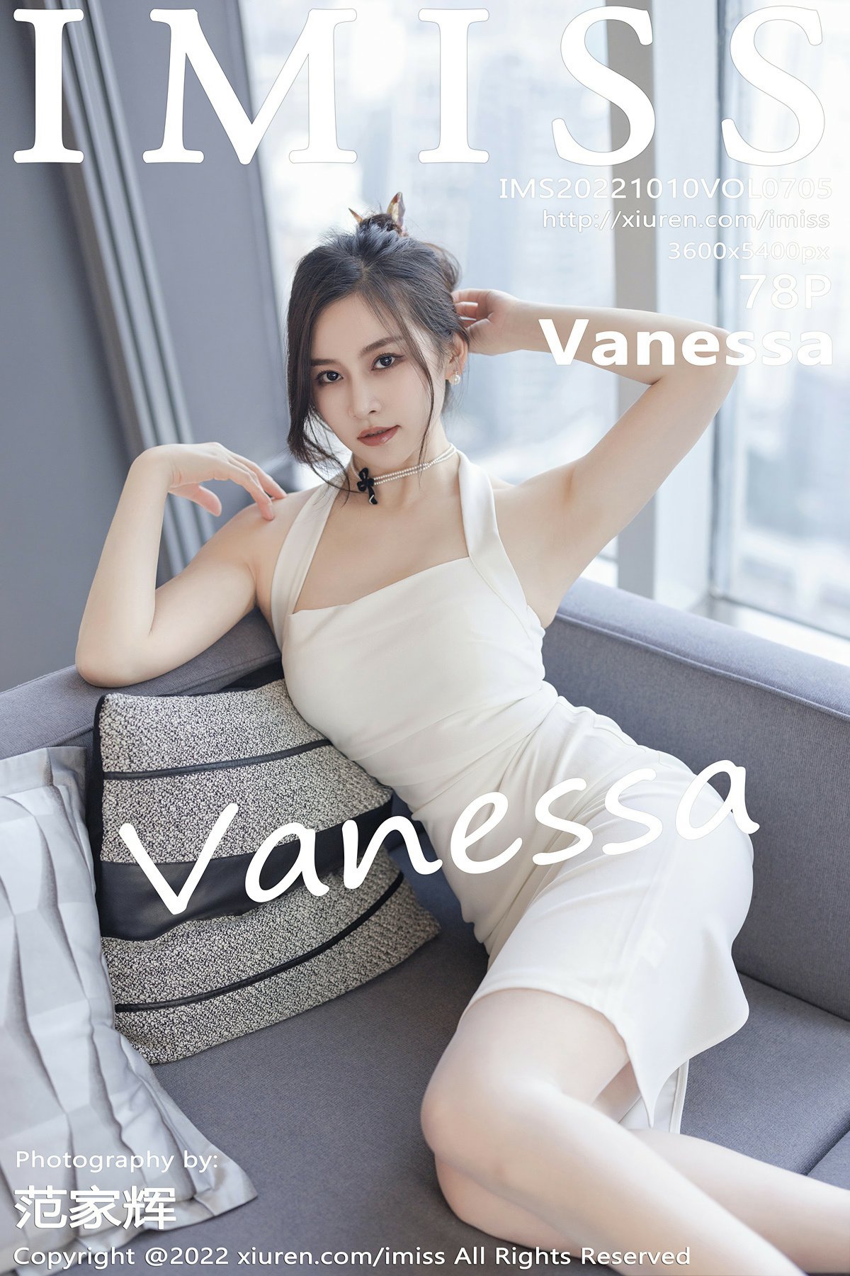 [IMISS爱蜜社] 2022.10.10 VOL.705 Vanessa 白色内衣 诱人原色丝袜 性感写真 [78+1P]