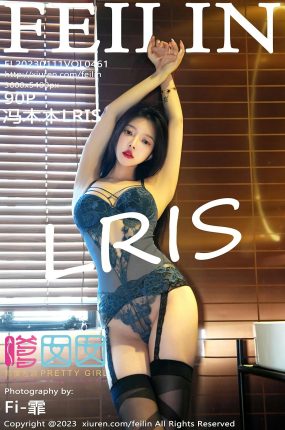 [FEILIN嗲囡囡] 2023.01.11 VOL.461 冯木木LRIS 蓝灰色蕾丝情趣内衣 性感写真 [90+1P]