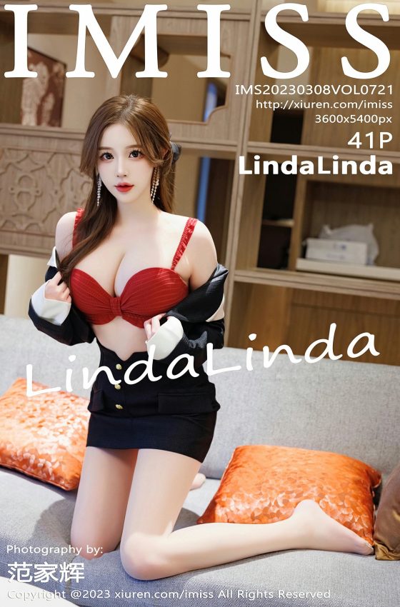 [IMISS爱蜜社] 2023.03.08 VOL.721 LindaLinda 诱人红色内衣 性感写真 [41+1P]