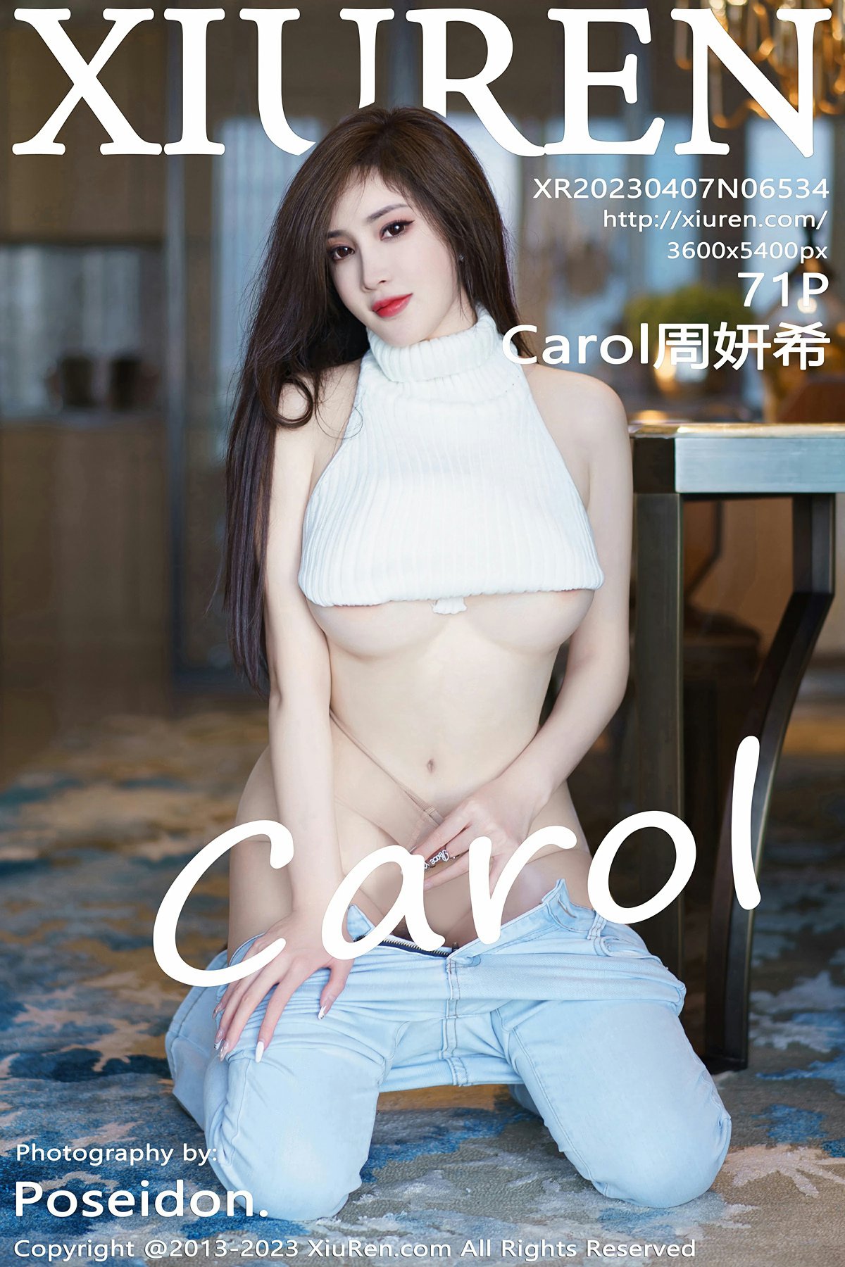 [XiuRen秀人网] 2023.04.07 No.6534 Carol周妍希 诱人原色丝袜 性感写真 [71+1P]