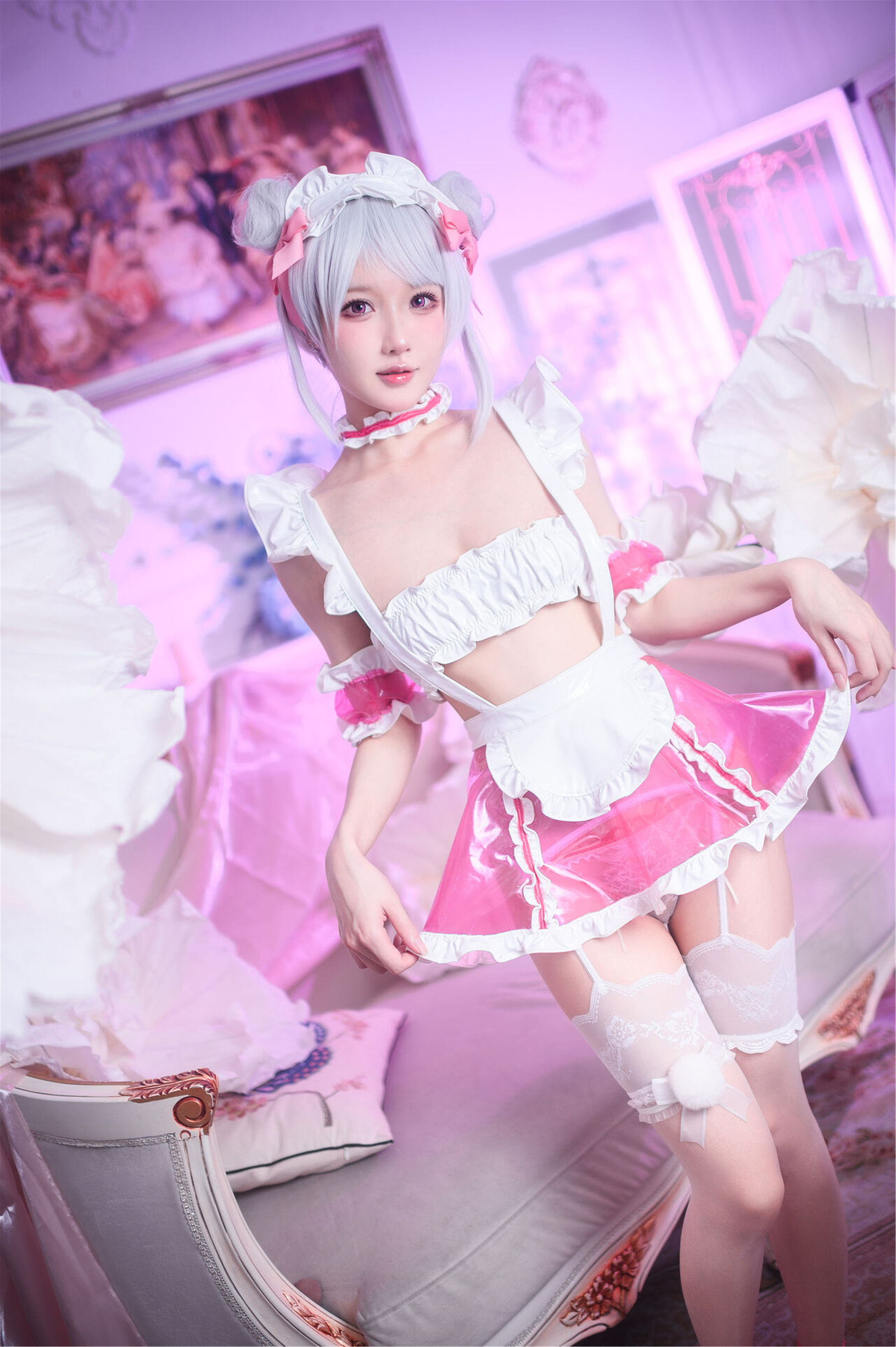 [COSPLAY]阿包也是兔娘 – 七夕粉粉女仆