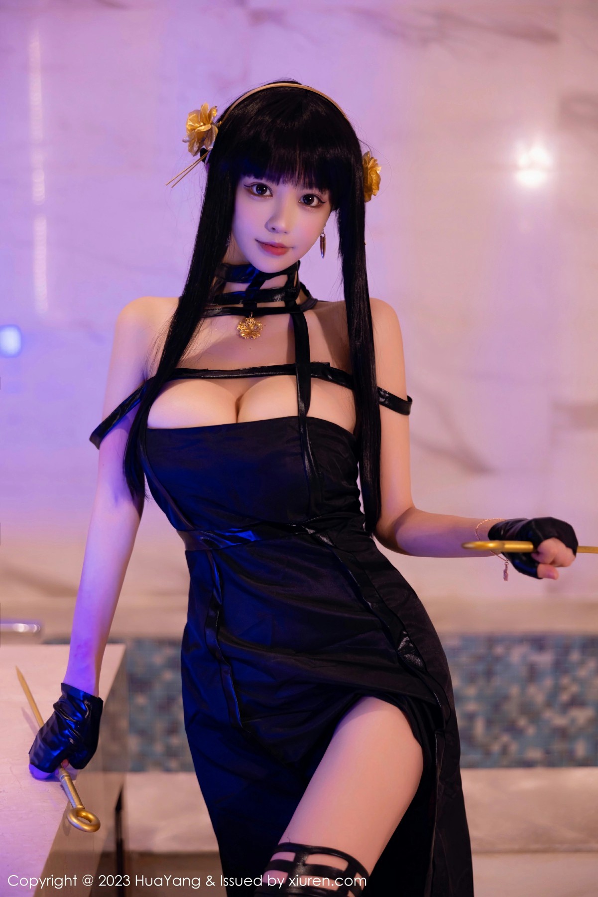 [HuaYang花漾写真] 2023.05.19 VOL.534 朱可儿Flora 性感黑色连衣短裙 魅惑黑丝 西双版纳旅拍写真 [75+1P]