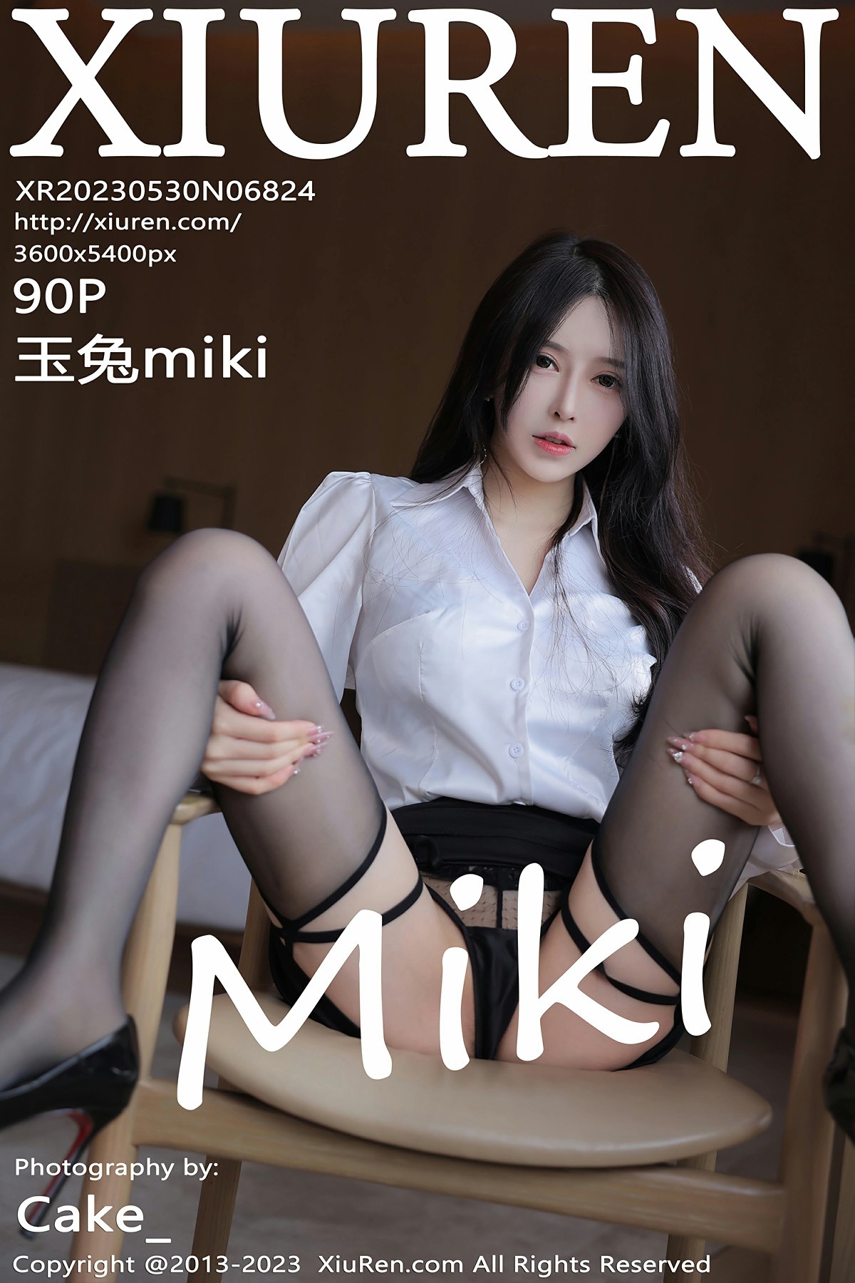 [XiuRen秀人网] 2023.05.30 No.6824 玉兔miki 黑色蕾丝内衣 性感写真 [90+1P]