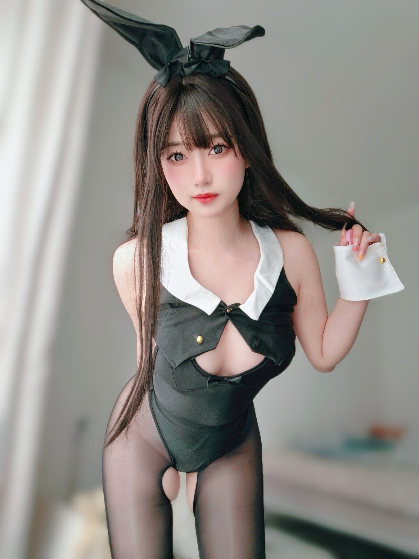 [COSPLAY]女主K – 黑丝兔女郎