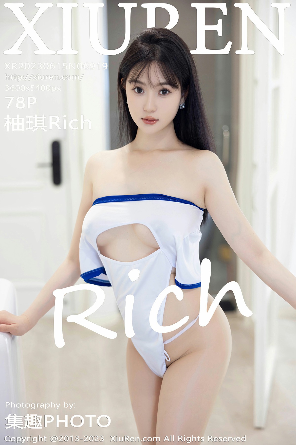 [XiuRen秀人网] 2023.06.15 No.6919 柚琪Rich 白色轻透高开叉服饰 性感写真 [78+1P]