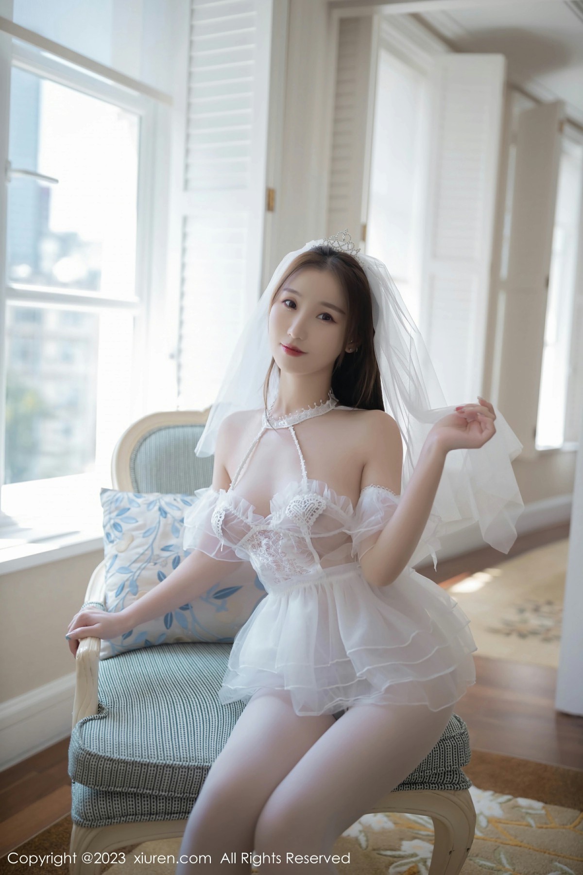 [XiuRen秀人网] 2023.07.19 No.7104 杏子Yada 白色蕾丝婚纱  性感写真 [85+1P]