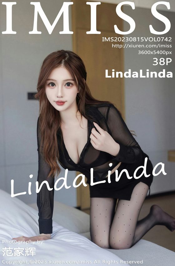 [IMISS爱蜜社] 2023.08.15 VOL.742 LindaLinda 黑色短裙 魅惑黑丝 性感写真 [38+1P]