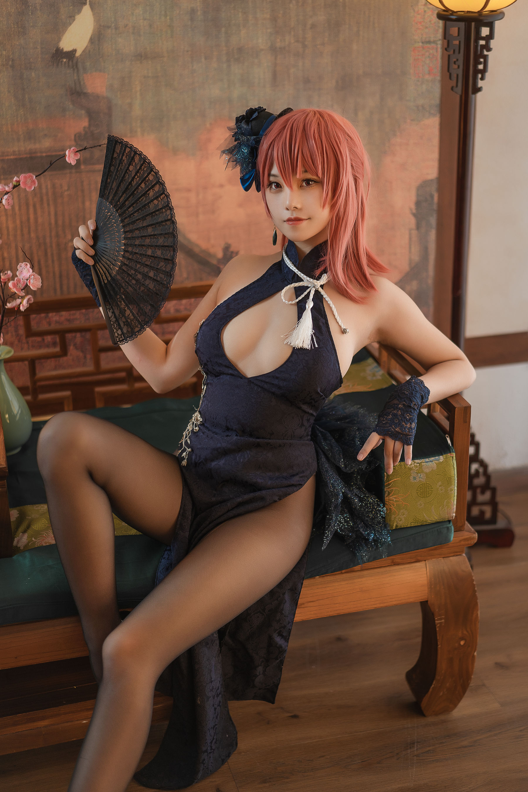 [COSPLAY]蜜汁猫裘 – 黑太子旗袍