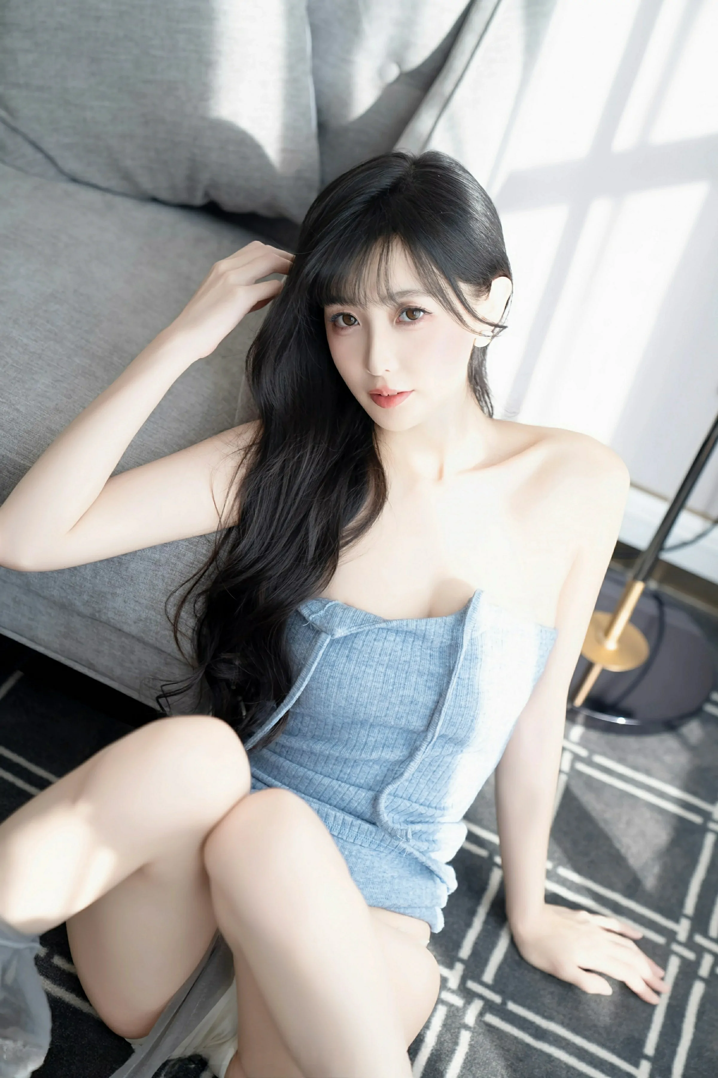 [XiuRen秀人网] 2025.04.08 No.10124 樱桃小阑子 浅蓝色连衣短裙 性感写真 [86+1P]