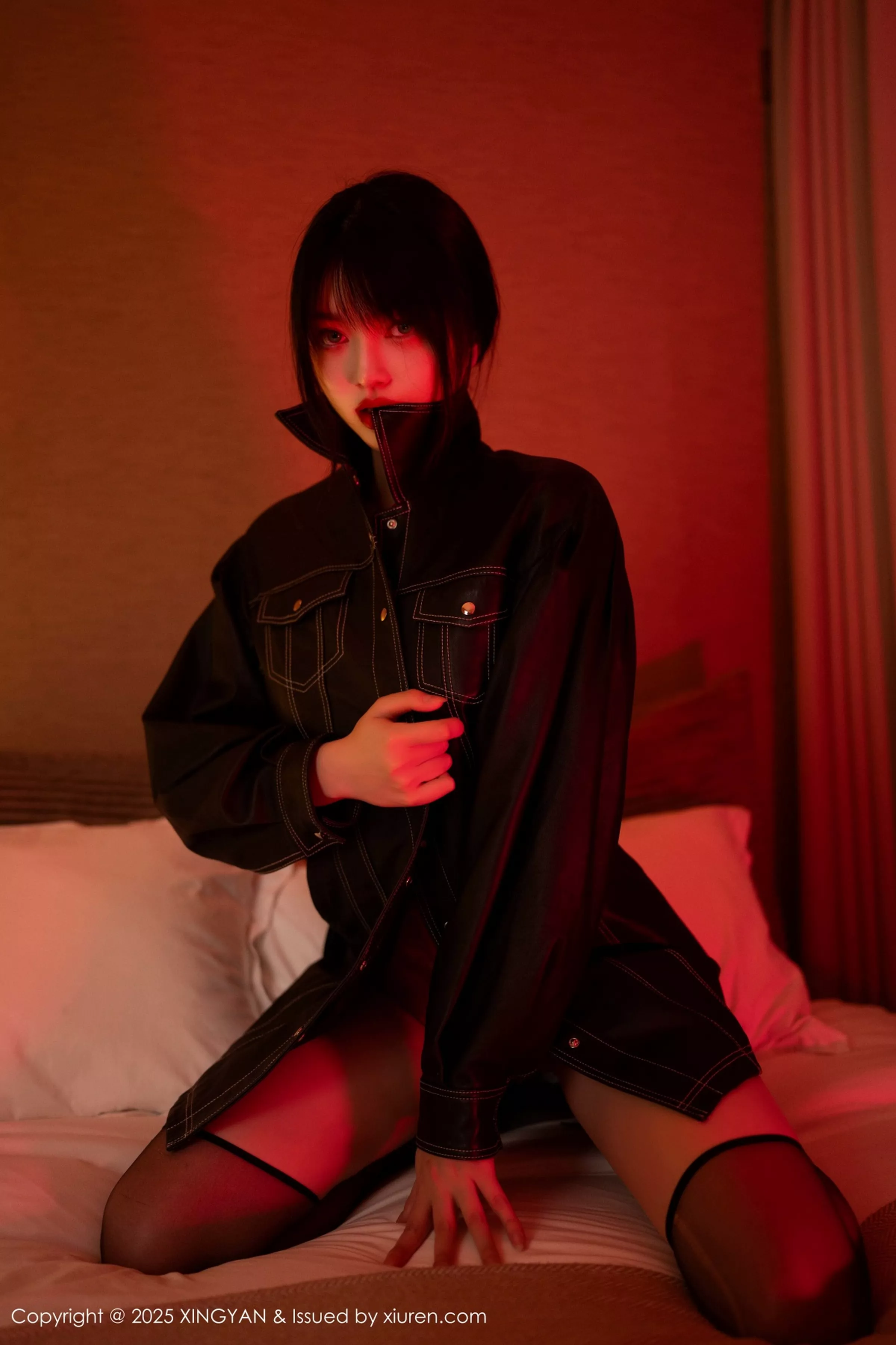 [XINGYAN星颜社] 2025.04.16 VOL.335 白露lulu 红色情趣内衣 魅惑黑丝 性感写真 [73+1P]