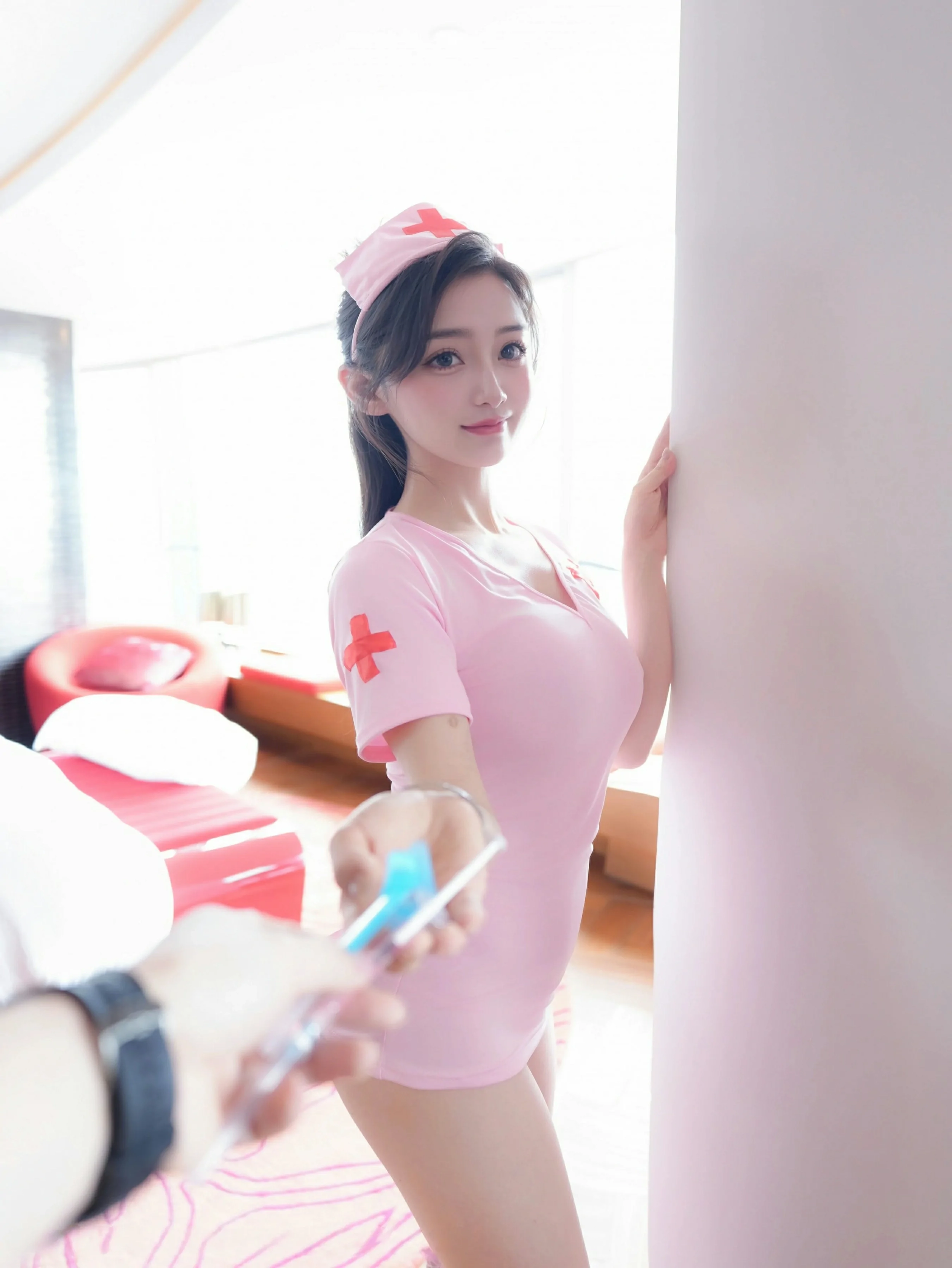 [XIUREN秀人网] 2025.05.14 No.10275 Annie_baby 粉色护士制服 粉色丝袜 性感写真 [85+1P] 