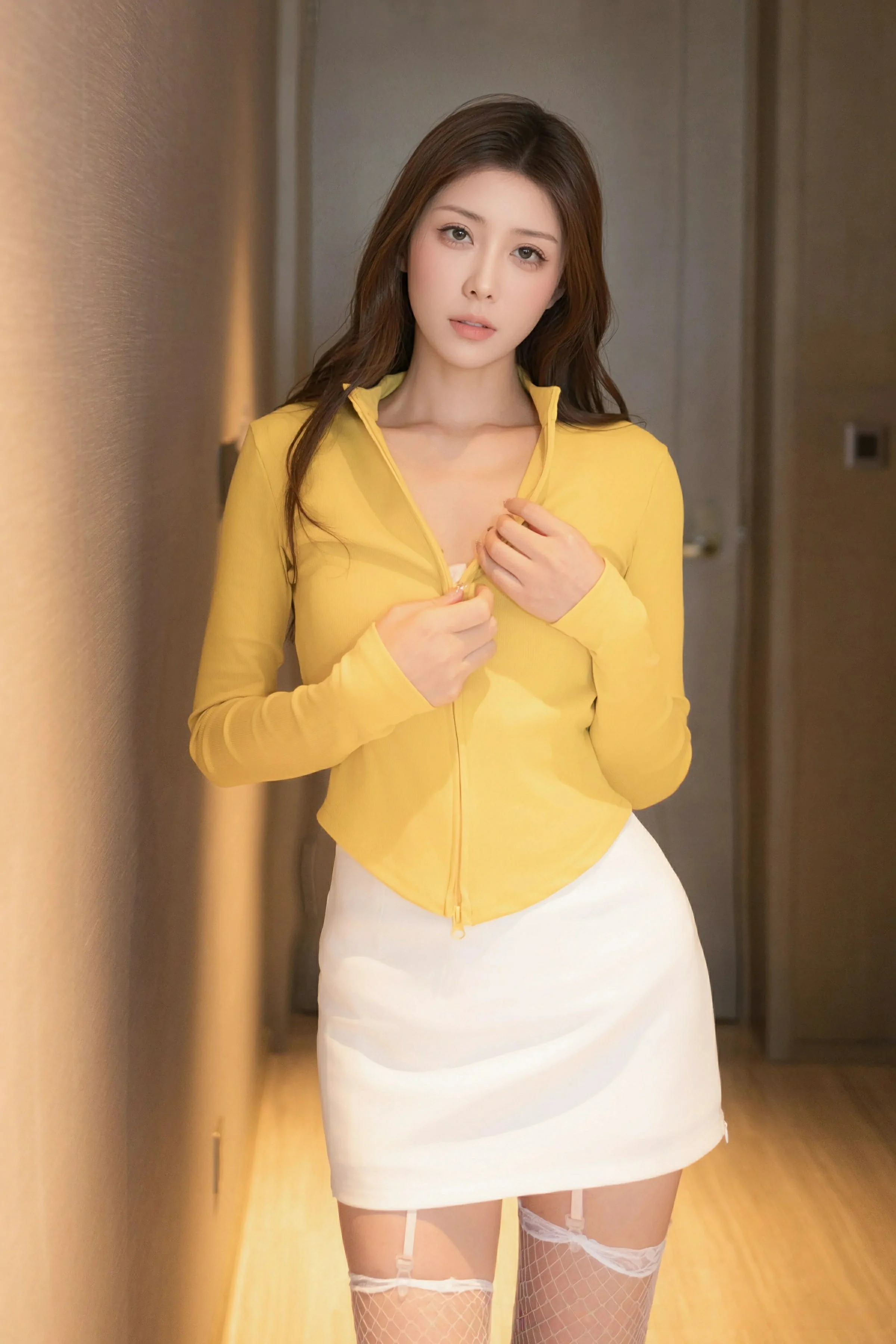 [XiuRen秀人网] 2025.06.10 No.10385 悦兮 新人首套写真 性感连衣短裙 白色丝袜 [71+1P]