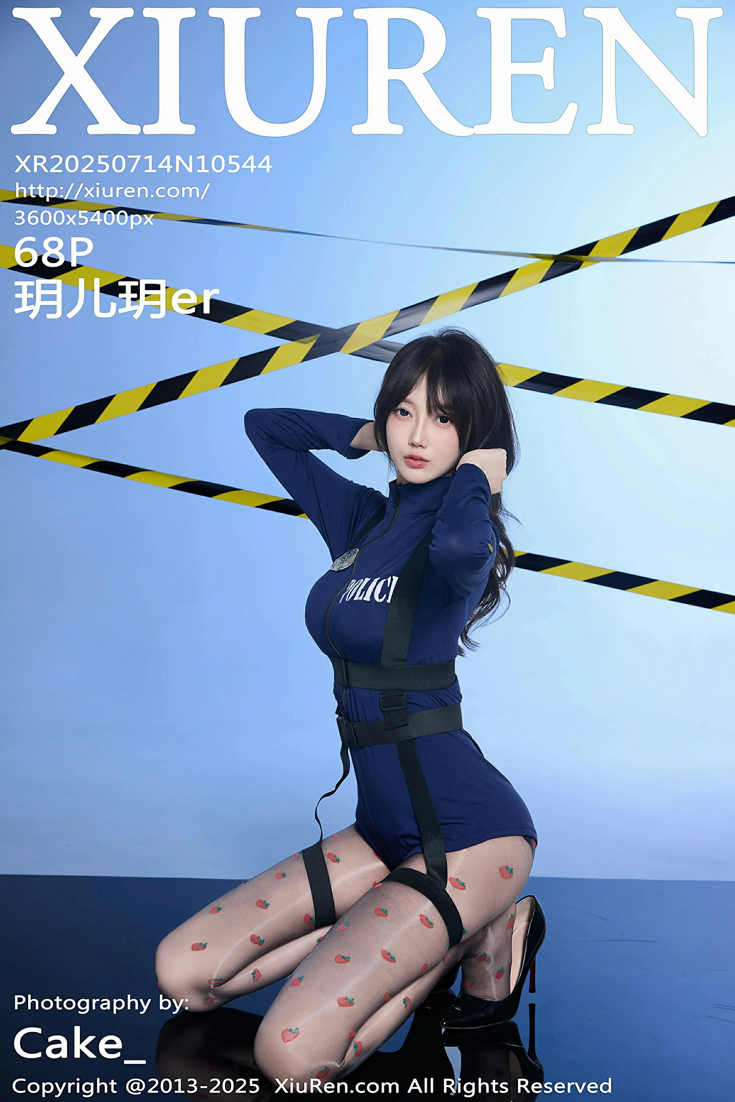 [XiuRen秀人网] 2025.07.14 No.10544 玥儿玥er 蓝色制服诱惑 魅惑黑丝 性感写真 [68+1P]