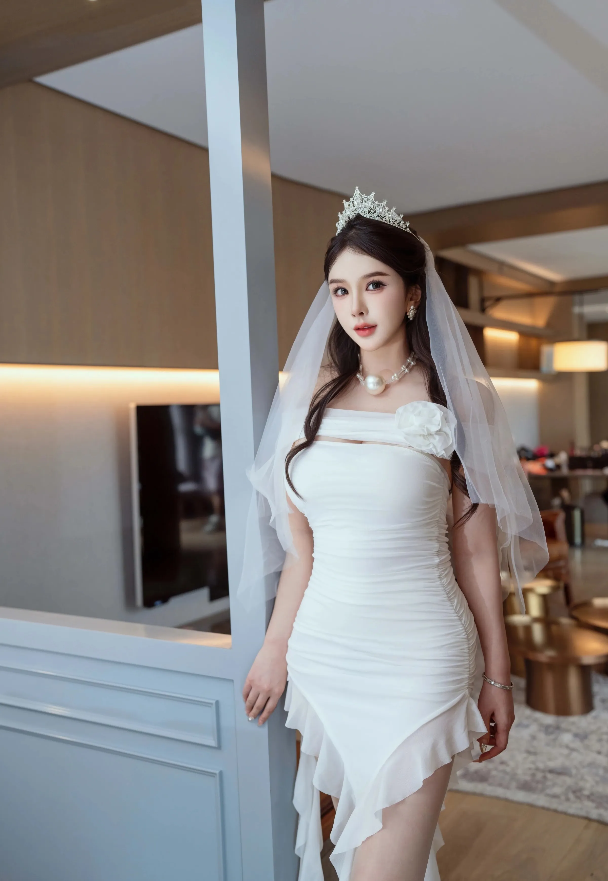 [XINGYAN星颜社] 2025.08.22 VOL.388 李丽莎 白色婚纱 肉色丝袜 性感写真 [61+1P]