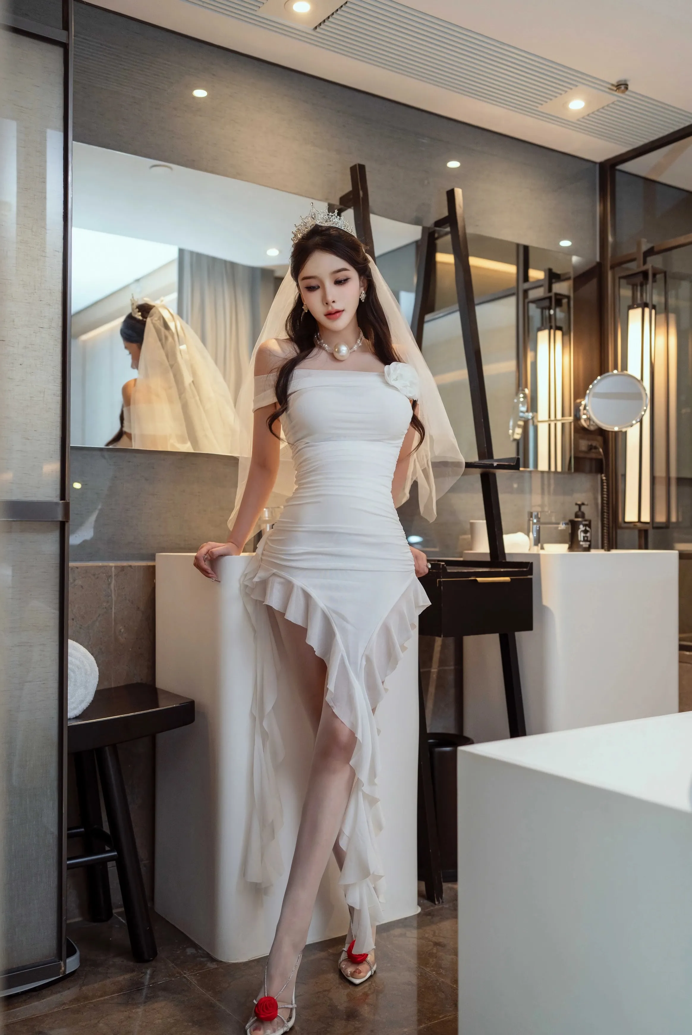[XINGYAN星颜社] 2025.08.22 VOL.388 李丽莎 白色婚纱 肉色丝袜 性感写真 [61+1P]