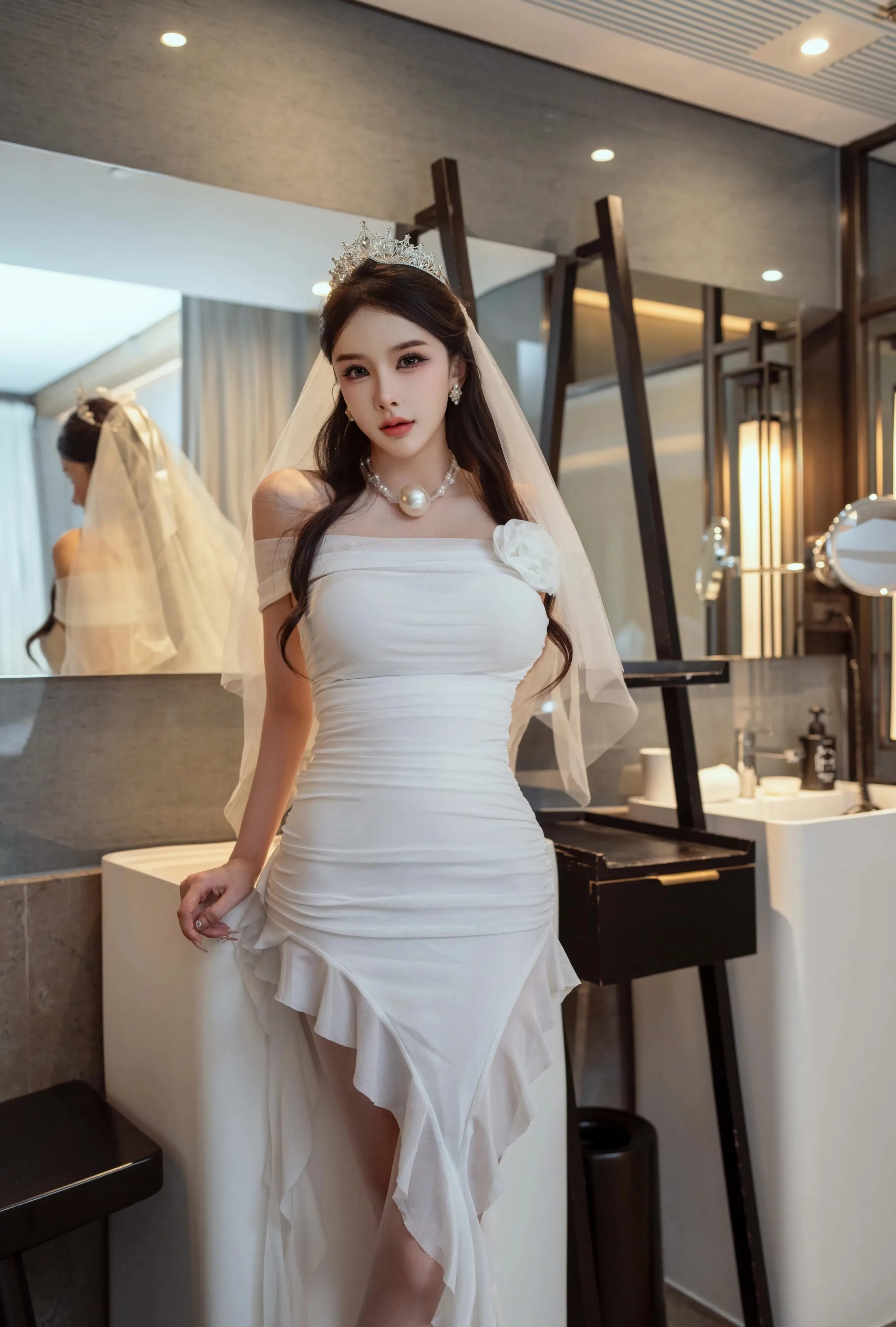 [XINGYAN星颜社] 2025.08.22 VOL.388 李丽莎 白色婚纱 肉色丝袜 性感写真 [61+1P]