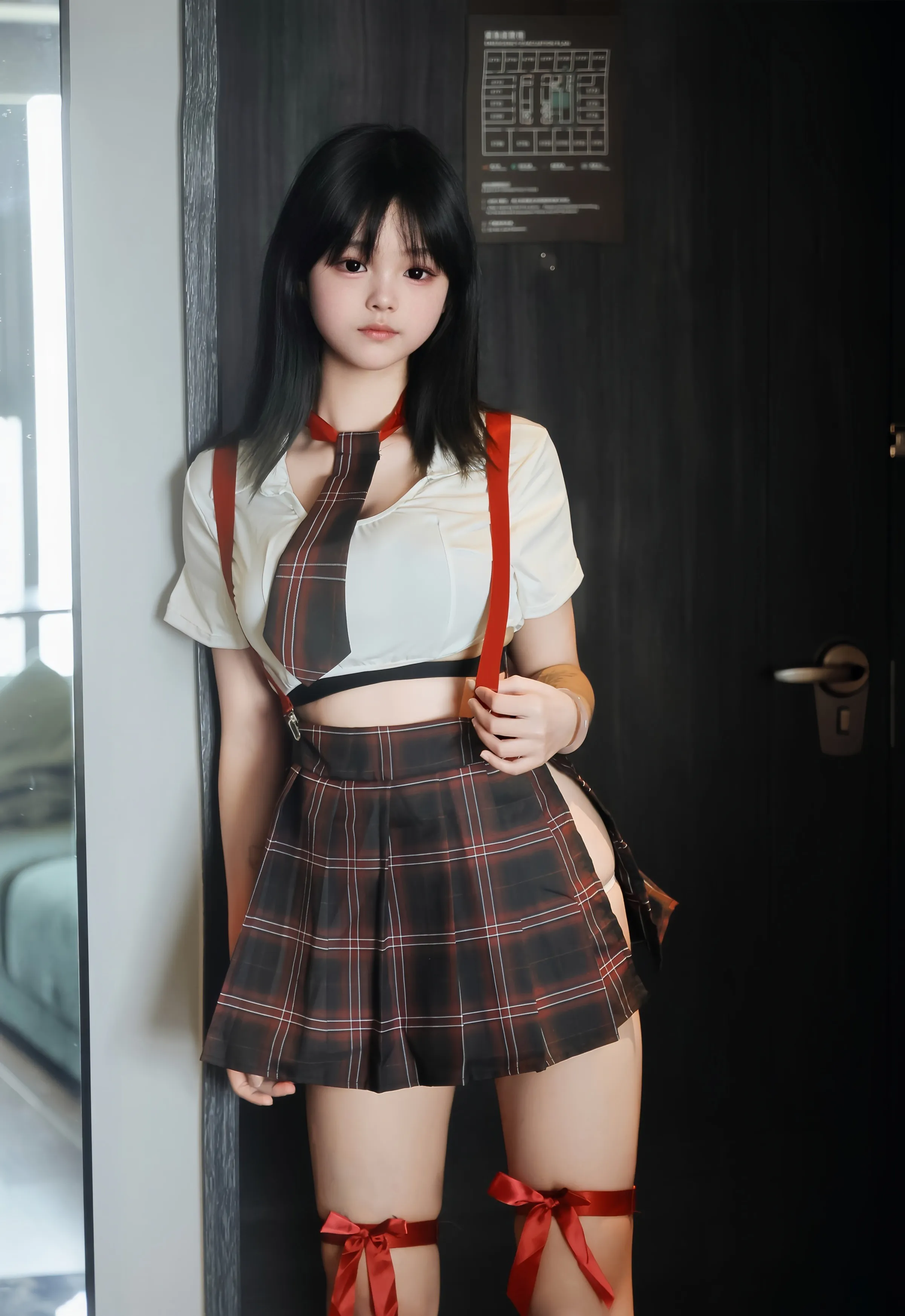 [XiuRen秀人网] 2025.09.17 No.10774 小泠 黑色格子裙 性感写真 [58+1P]