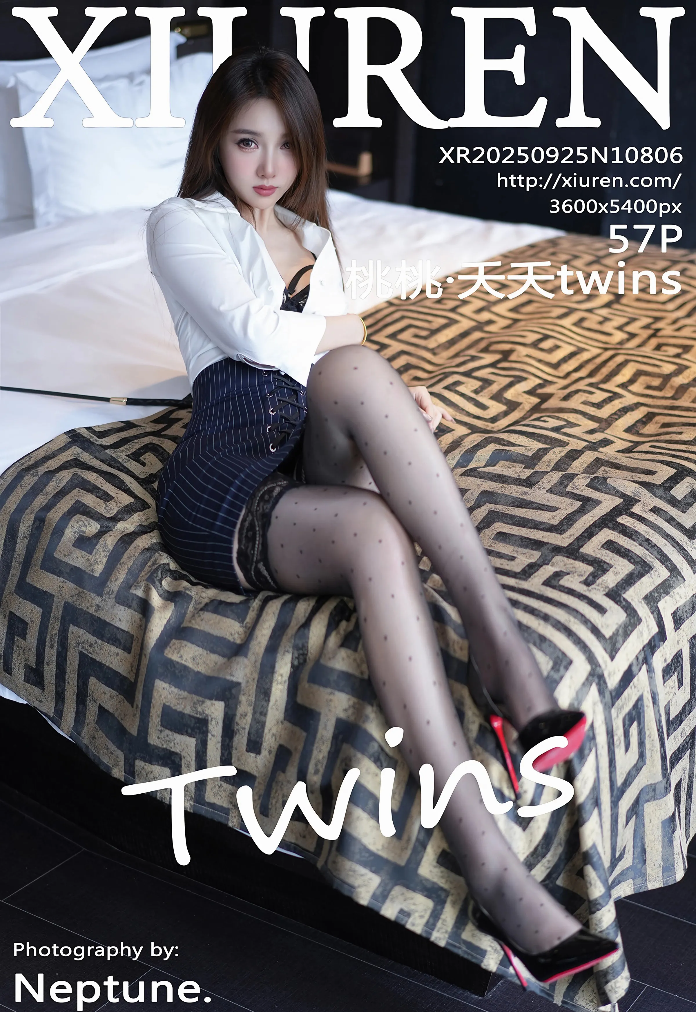 [XiuRen秀人网] 2025.09.25 No.10806 桃桃·夭夭twins OL服饰 魅惑黑丝 性感写真 [57+1P]