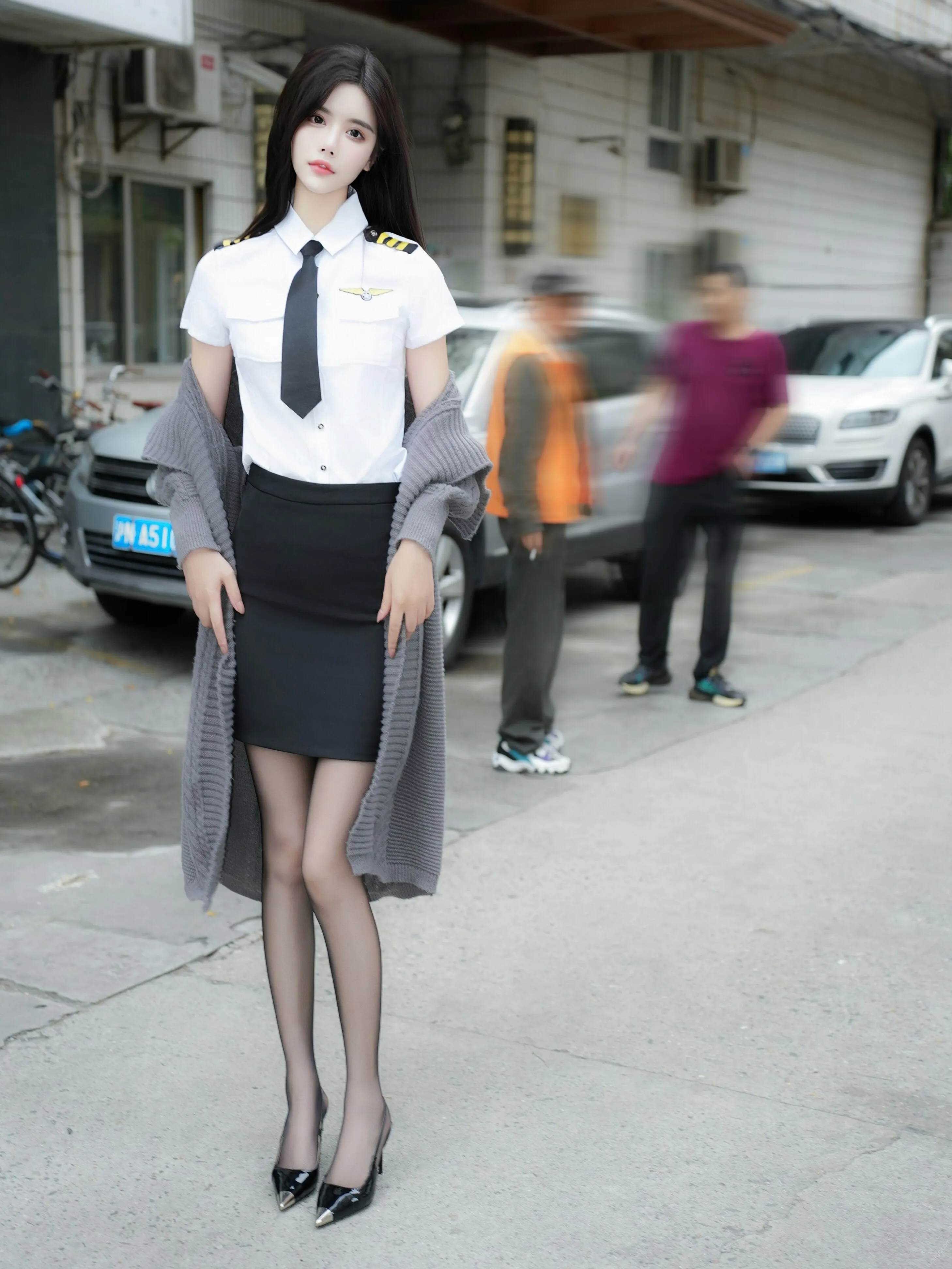 [秀人内购] 晚苏susu 诱人私拍福利 制服黑丝