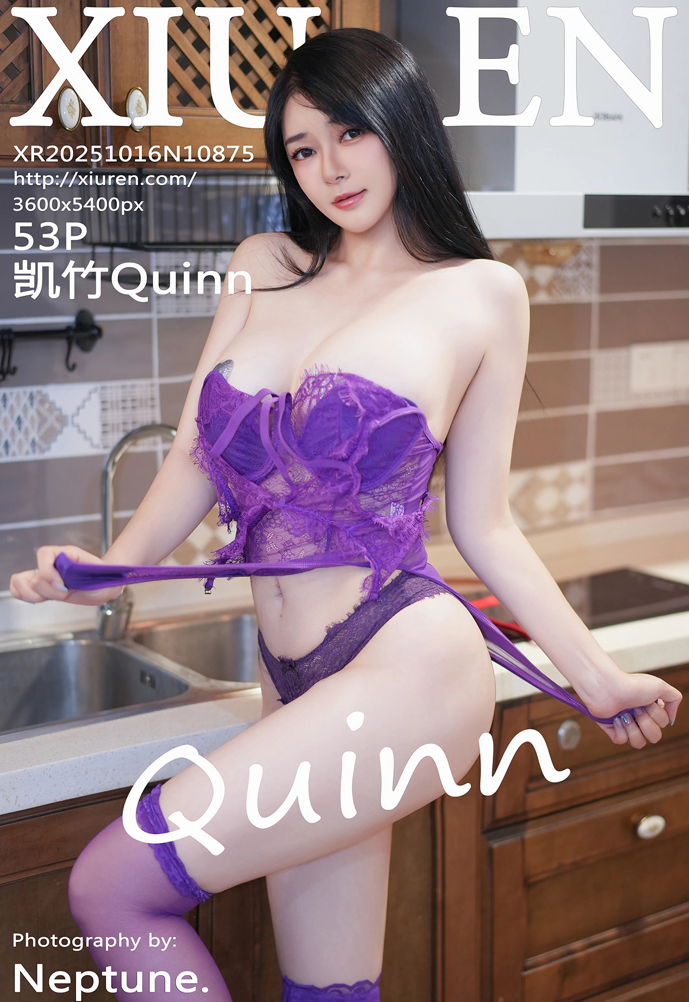 [XiuRen秀人网] 2025.10.16 No.10875 凯竹Quinn 紫色情趣内衣 性感写真 [53+1P]