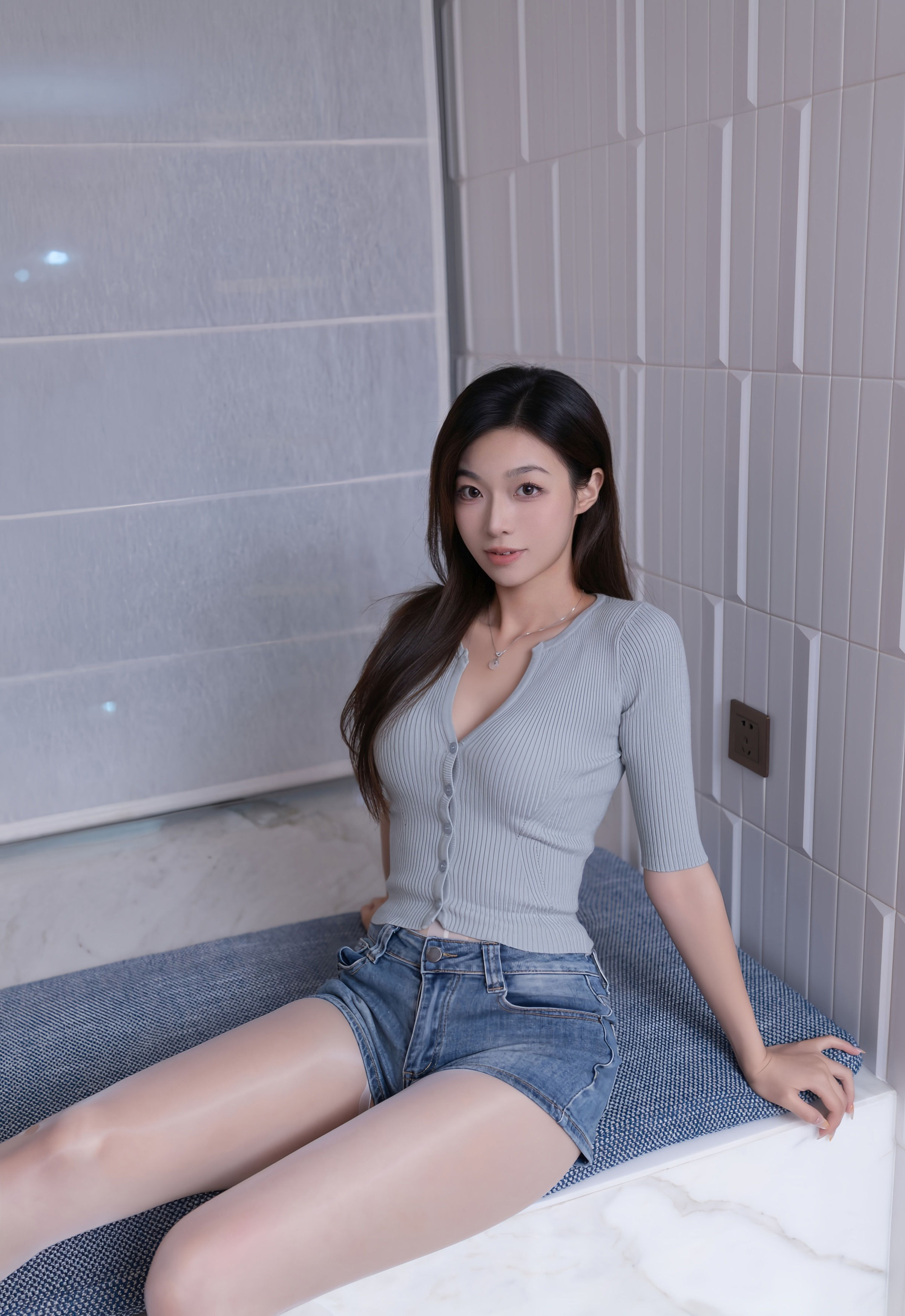 [XiuRen秀人网] 2025.10.17 No.10881 kiki柚柚 蓝色超短牛仔裤 性感写真 [80+1P]