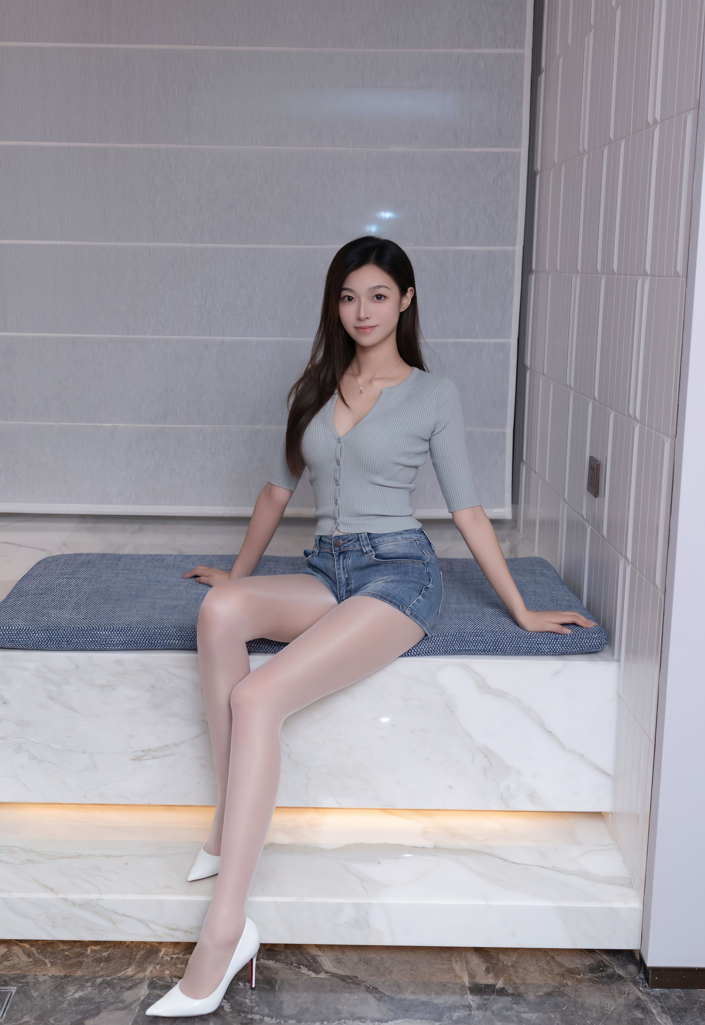 [XiuRen秀人网] 2025.10.17 No.10881 kiki柚柚 蓝色超短牛仔裤 性感写真 [80+1P]