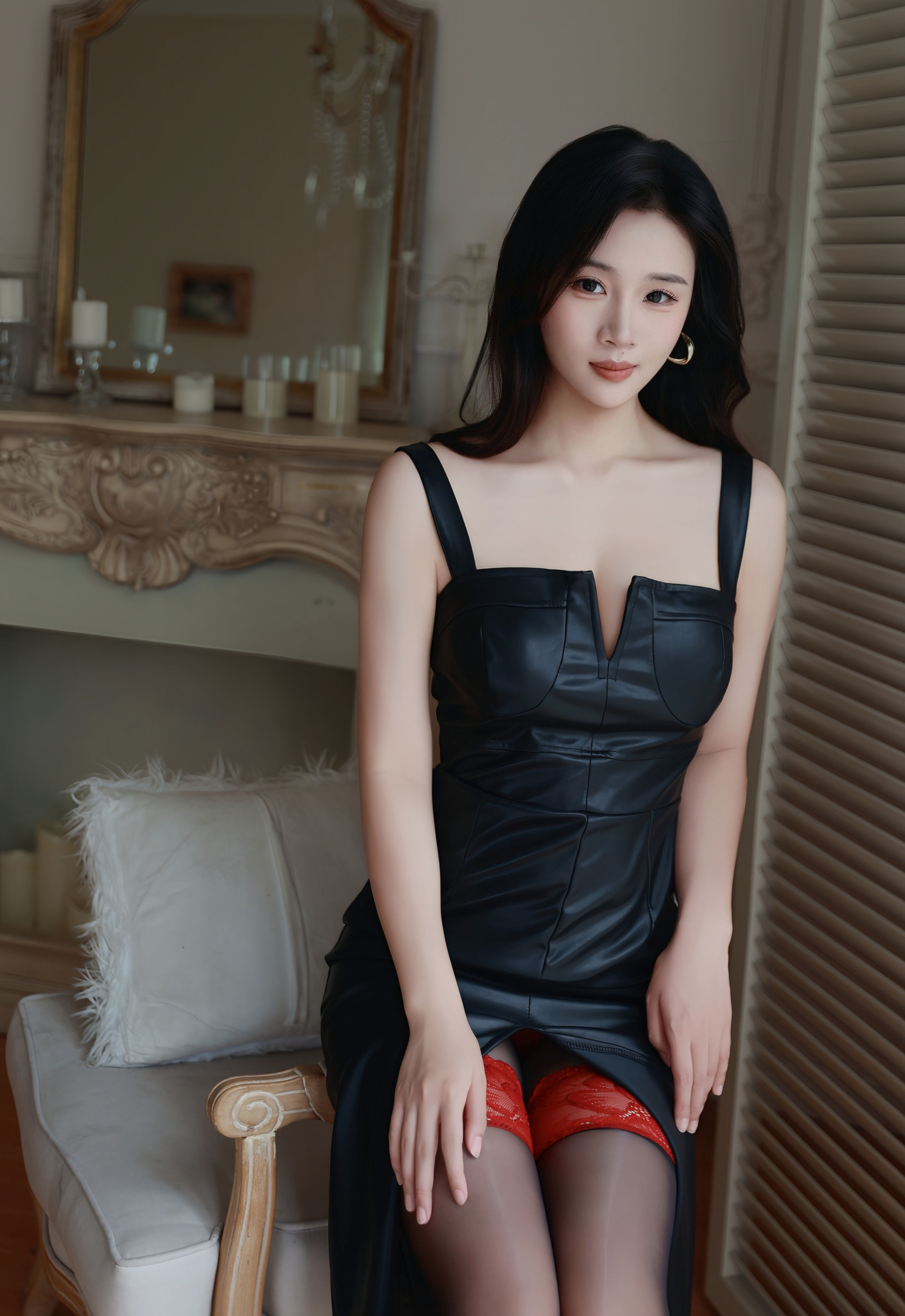 [XiuRen秀人网] 2025.10.17 No.10885 南乔 黑色皮裙 魅惑黑丝 性感写真 [72+1P]