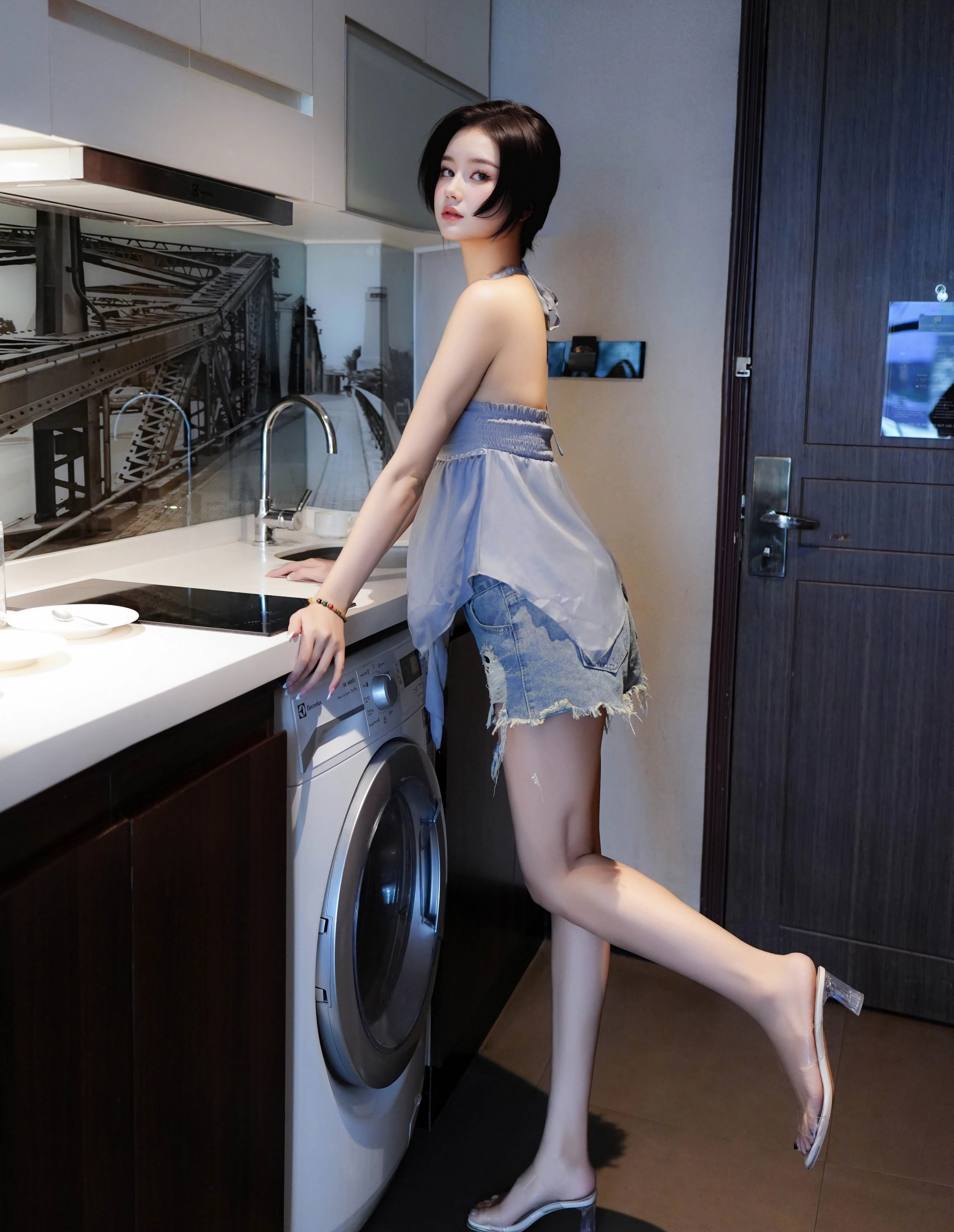 [XiuRen秀人网] 2025.10.21 No.10893 特蕾莎 感灰色抹胸 性感写真 [57+1P]