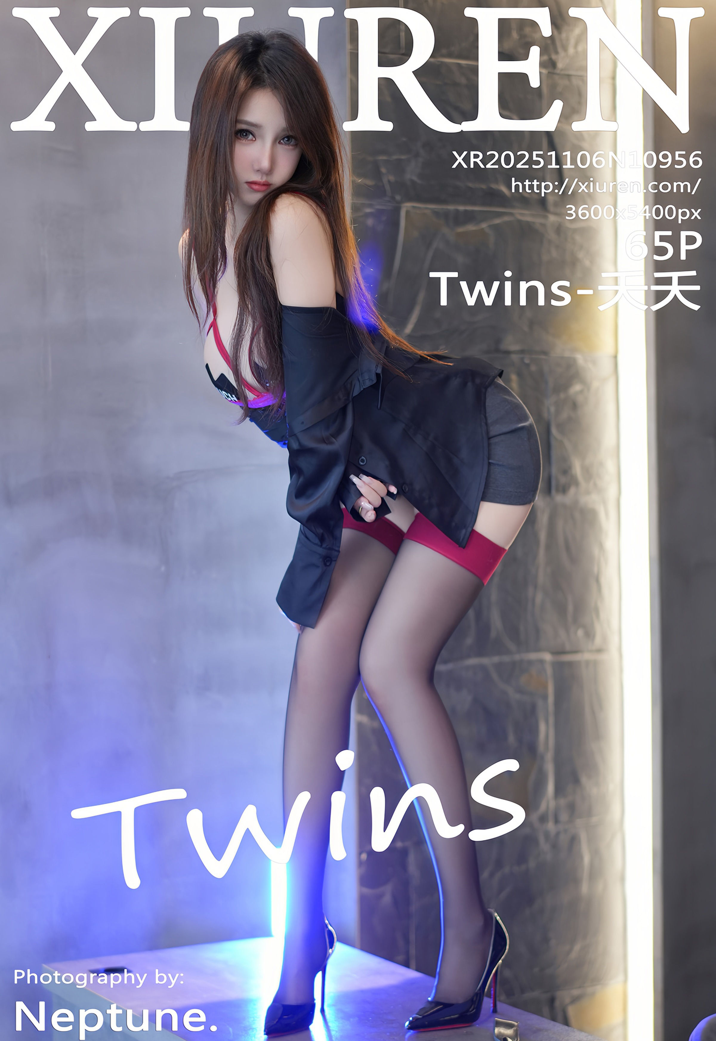 [XiuRen秀人网] 2025.11.06 No.10956 Twins-夭夭 黑色OL服饰 魅惑黑丝 性感写真 [65+1P]