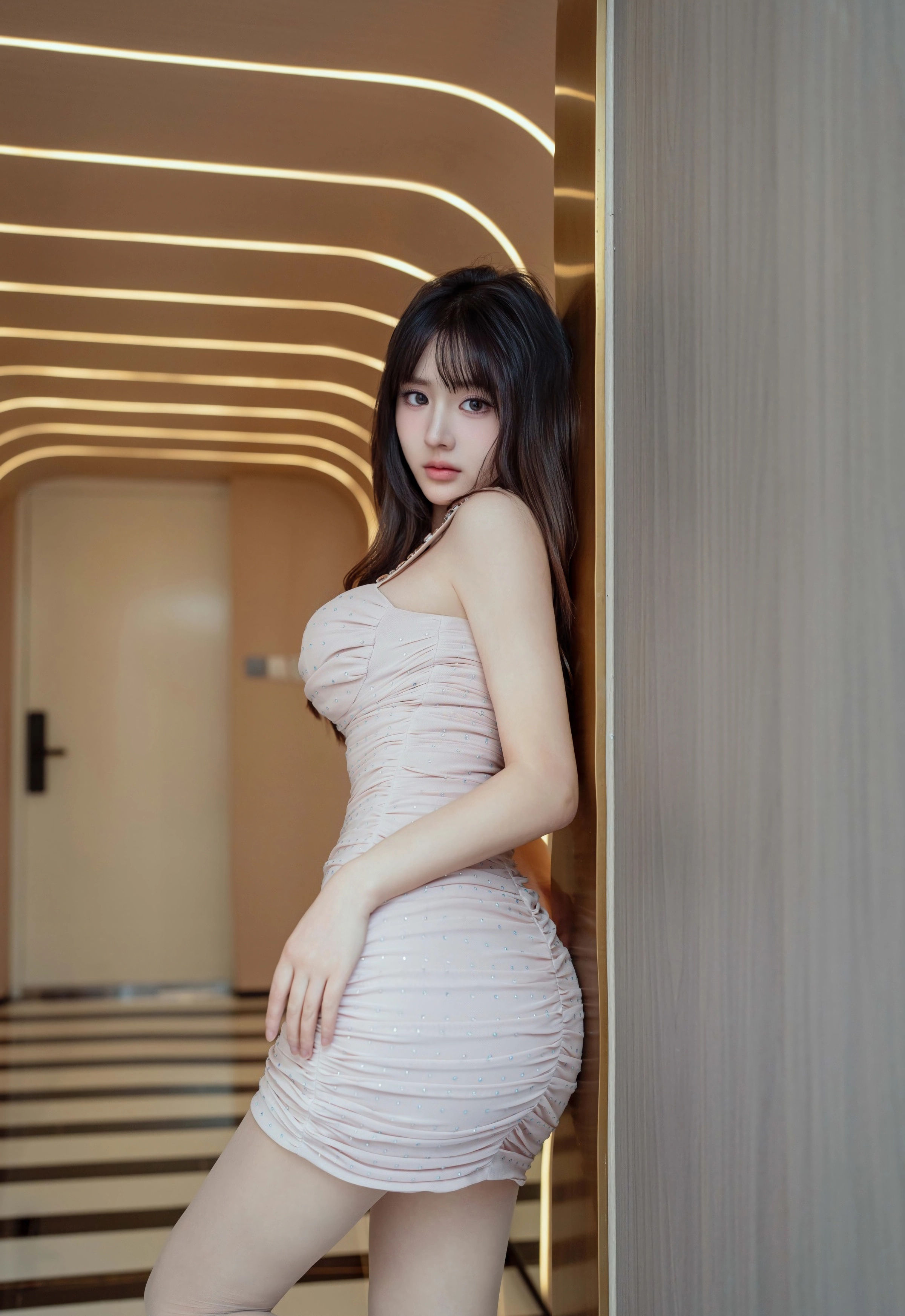 [XINGYAN星颜社] 2025.11.11 VOL.424 沈南汐RuRu 粉色连衣短裙 肉色丝袜 性感写真 [71+1P]