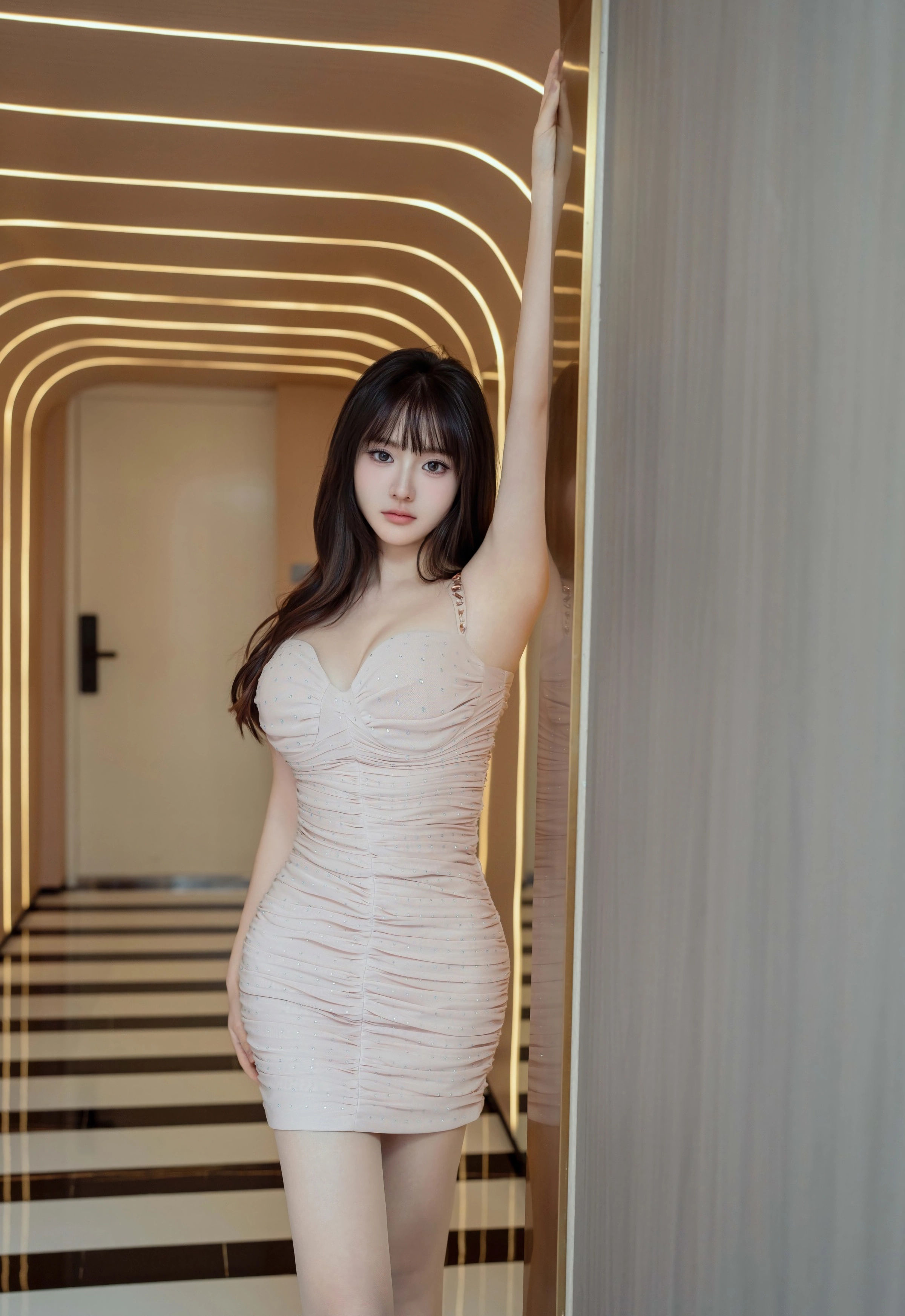 [XINGYAN星颜社] 2025.11.11 VOL.424 沈南汐RuRu 粉色连衣短裙 肉色丝袜 性感写真 [71+1P]