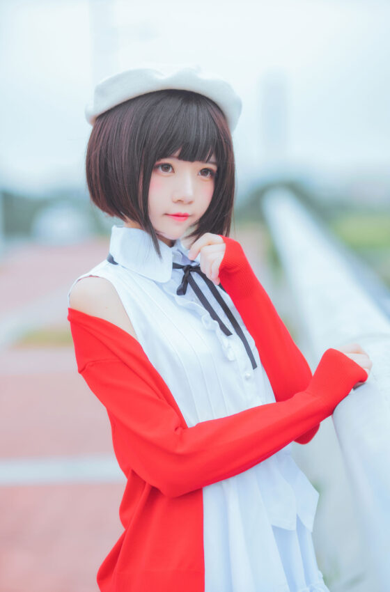 [COSPLAY] 桜桃喵 疯猫ss – 加藤惠常服