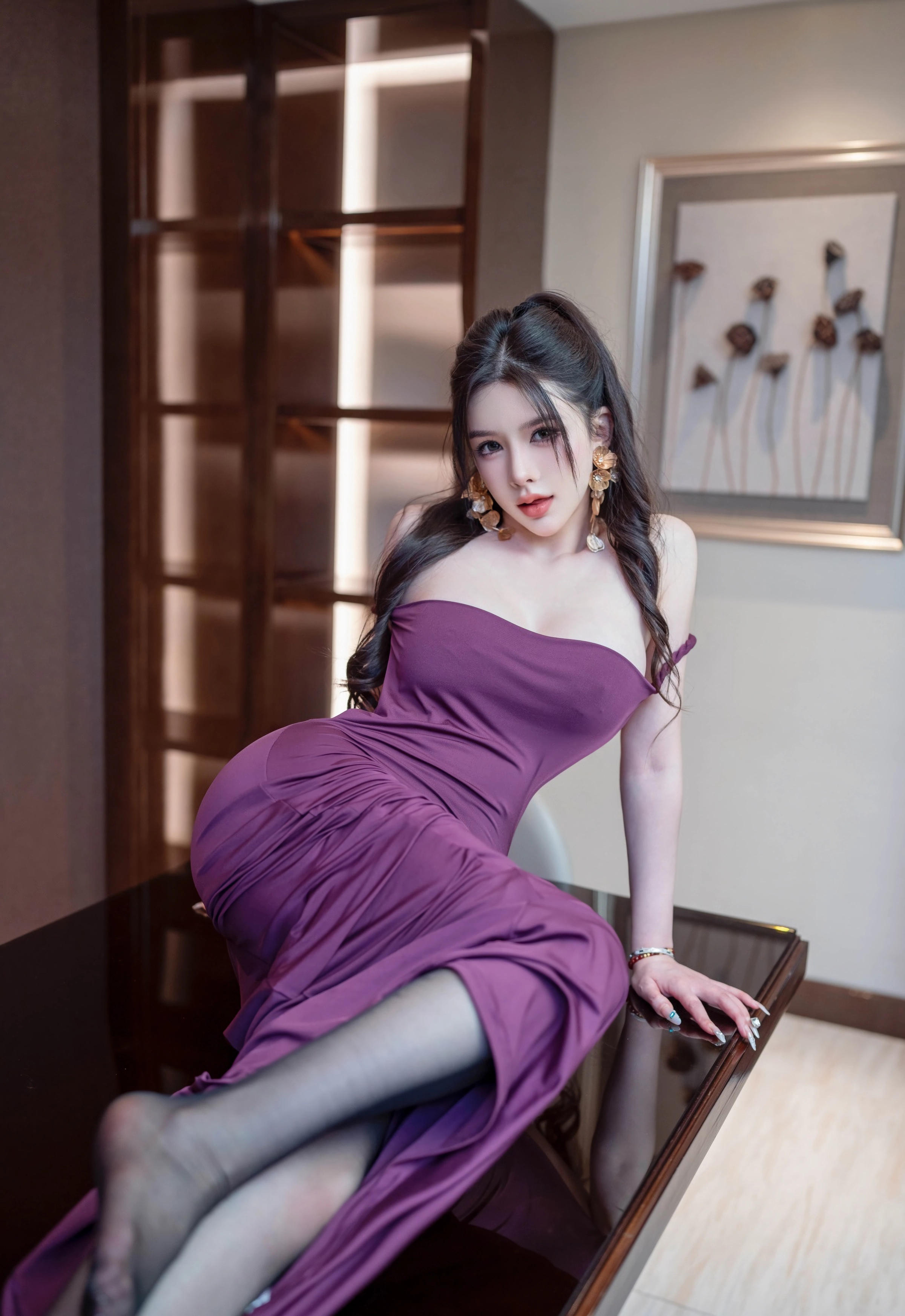 [XINGYAN星颜社] 2025.11.28 VOL.436 李丽莎 紫色连衣裙 性感写真 [75+1P]