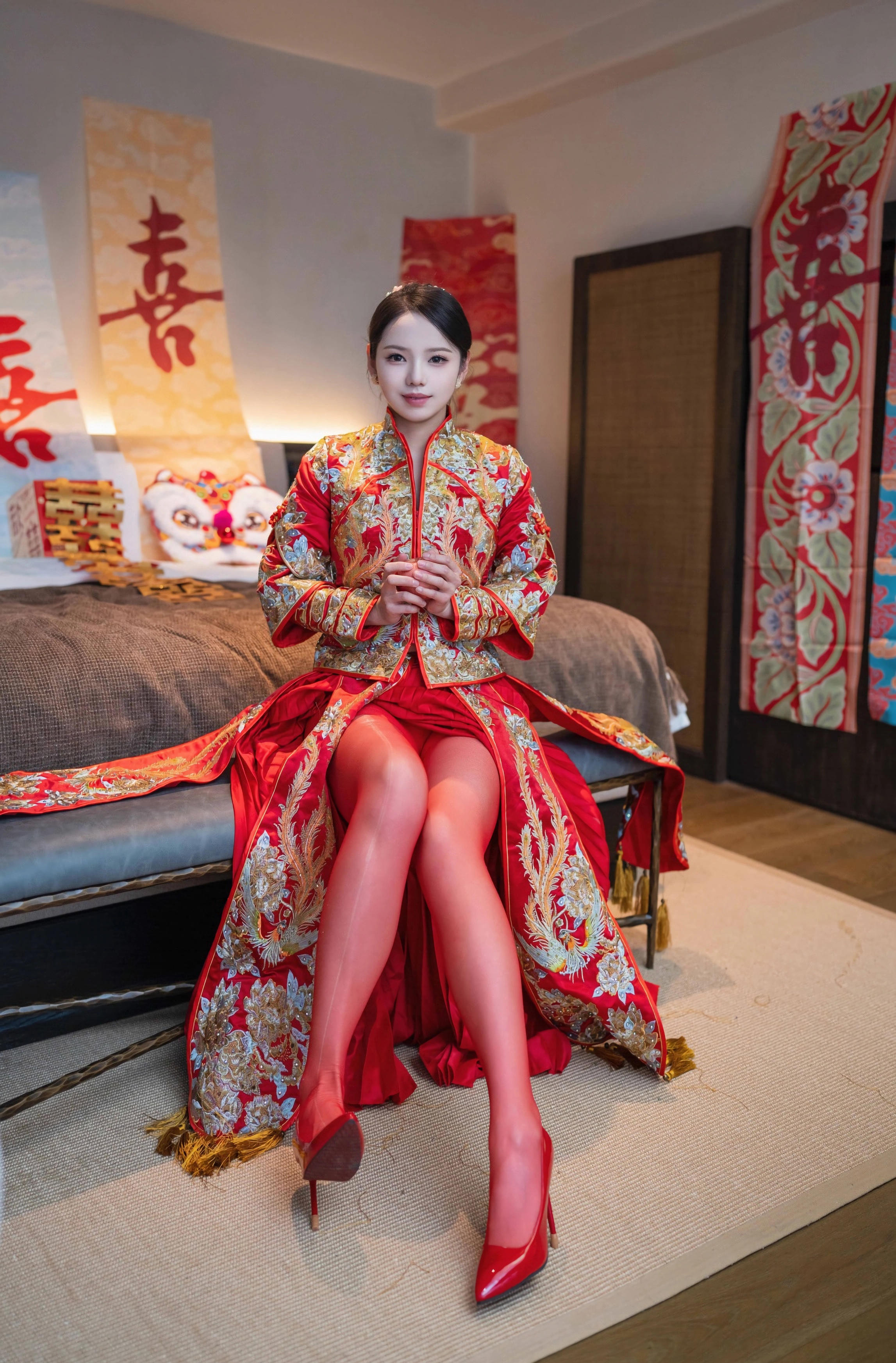 [XINGYAN星颜社] 2025.12.03 VOL.438 大美妞儿 红色新娘服饰 性感写真 [61+1P]