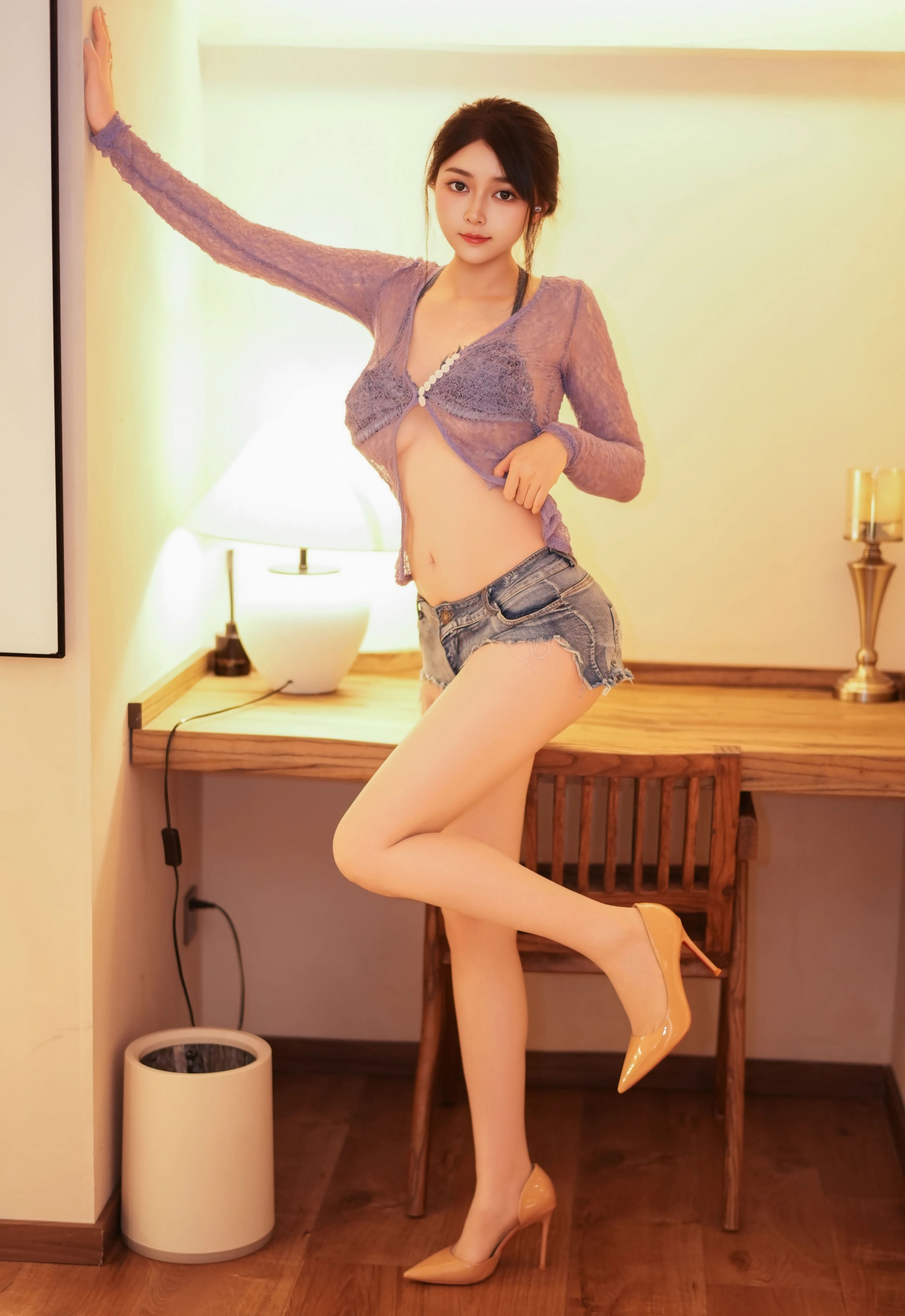 [YOUMI尤蜜荟] 2025.12.09 VOL.1187 凯竹法师～ 蓝色内衣 超短牛仔裤 性感写真 [52+1P]
