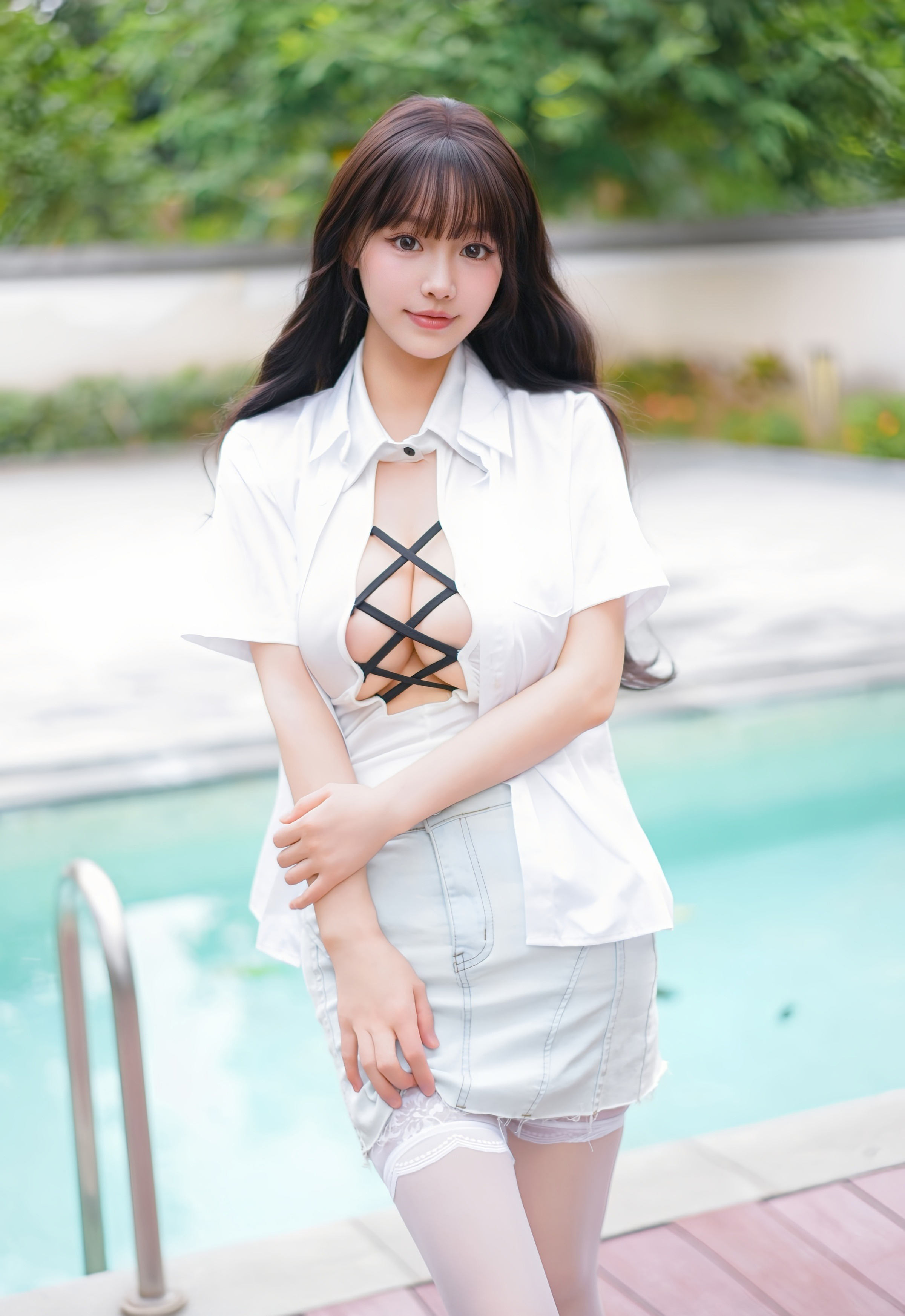 [YOUMI尤蜜荟] 2025.12.18 VOL.1190 心上可Flora 白色情趣服饰 白色丝袜 性感写真 [75+1P]