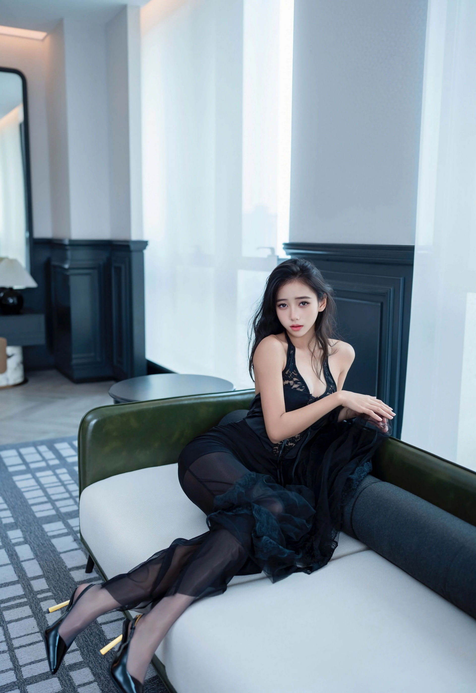 [XINGYAN星颜社] 2025.12.25 VOL.451 时安安 黑色连衣裙 魅惑黑丝 性感写真 [76+1P]