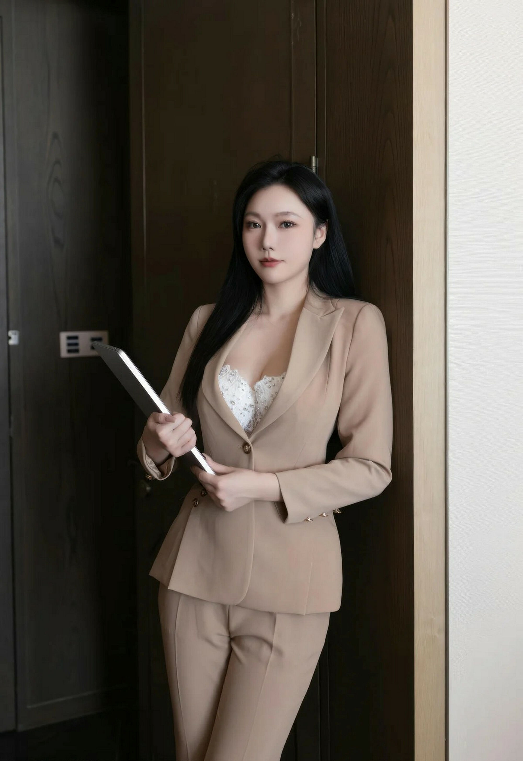 [XiuRen秀人网] 2026.01.27 No.11282 安然anran 米色西服 诱人肉色丝袜 性感写真 [72+1P]