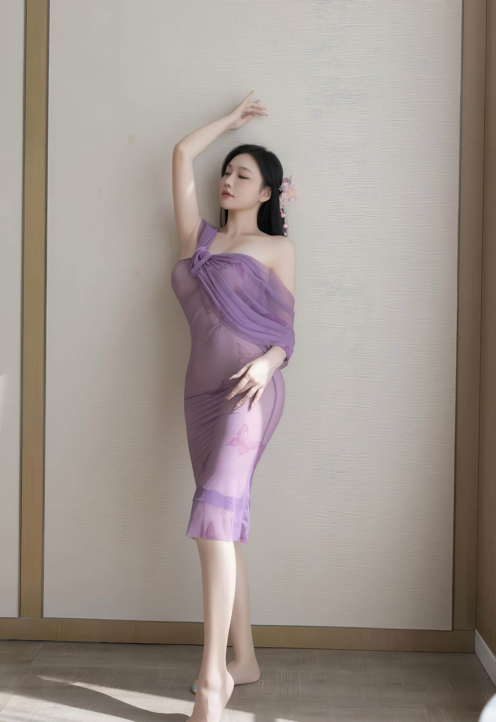 [XiuRen秀人网] 2026.02.03 No.11312 安然anran 紫色连衣裙 诱人肉色丝袜 性感写真 [78+1P]