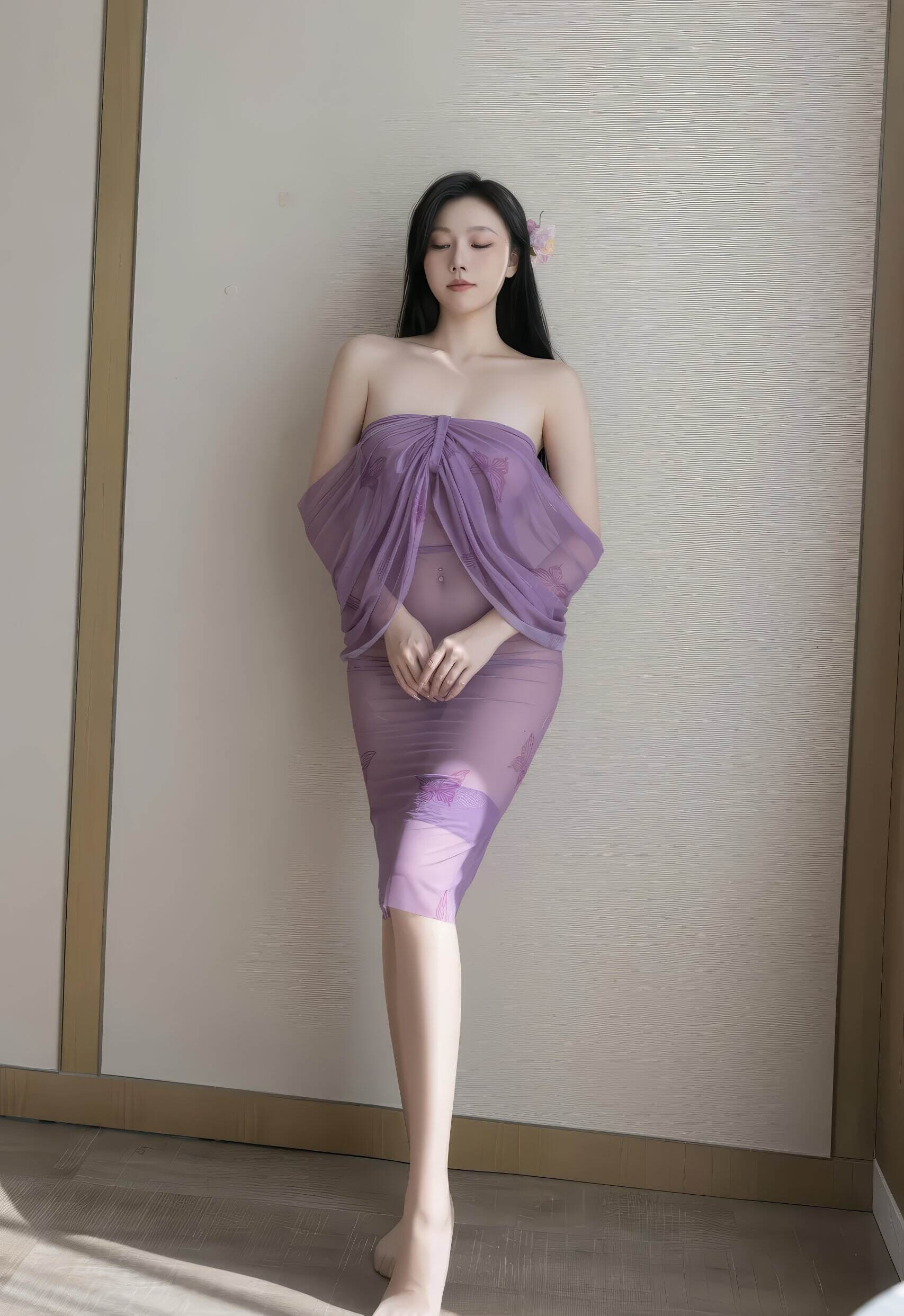 [XiuRen秀人网] 2026.02.03 No.11312 安然anran 紫色连衣裙 诱人肉色丝袜 性感写真 [78+1P]