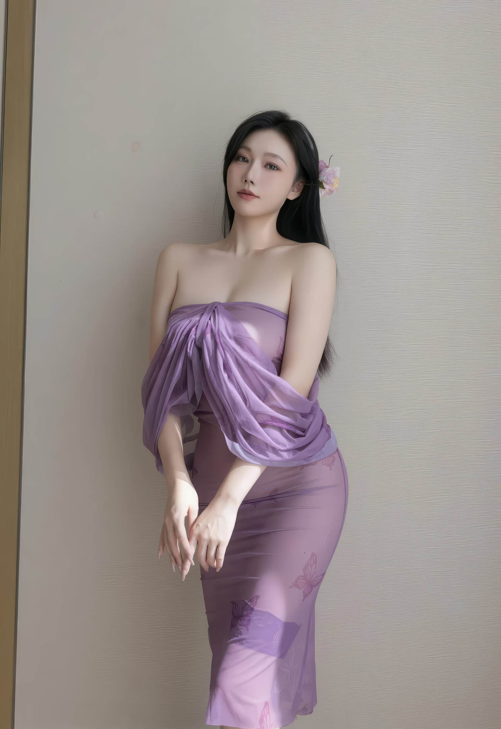 [XiuRen秀人网] 2026.02.03 No.11312 安然anran 紫色连衣裙 诱人肉色丝袜 性感写真 [78+1P]