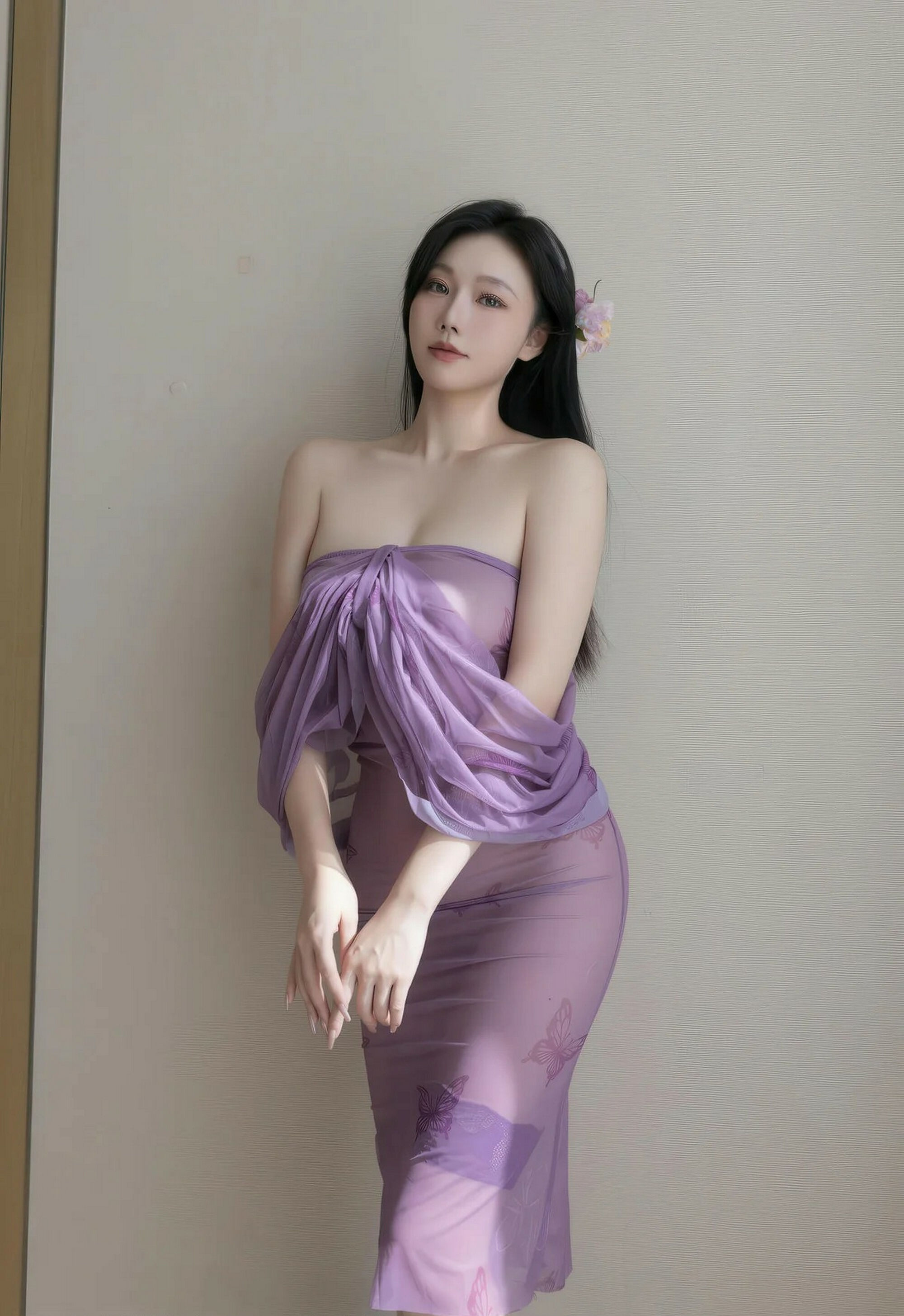 [XiuRen秀人网] 2026.02.03 No.11312 安然anran 紫色连衣裙 诱人肉色丝袜 性感写真 [78+1P]