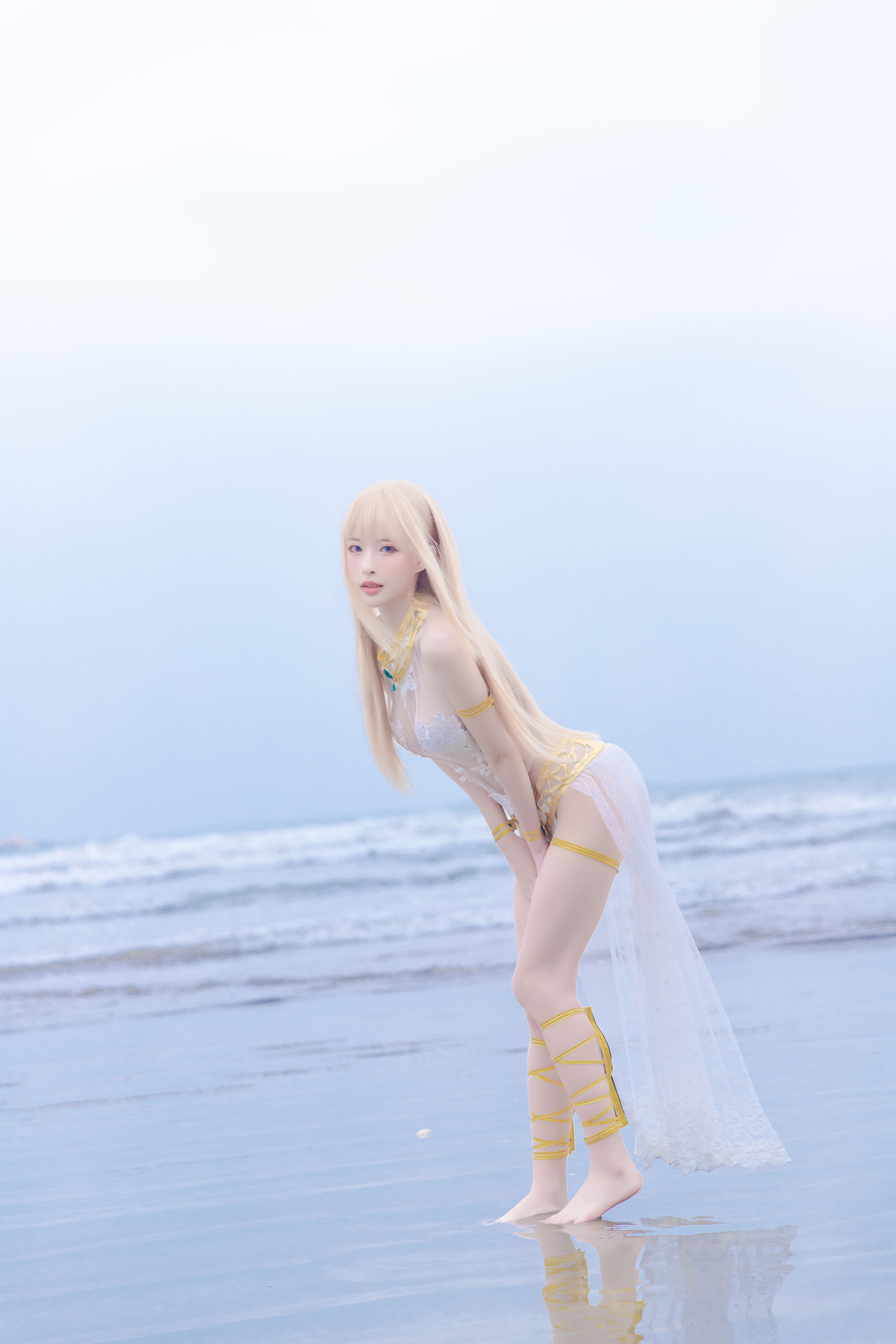 [COSPLAY] 清水由乃 玛丽萝丝白色泳衣